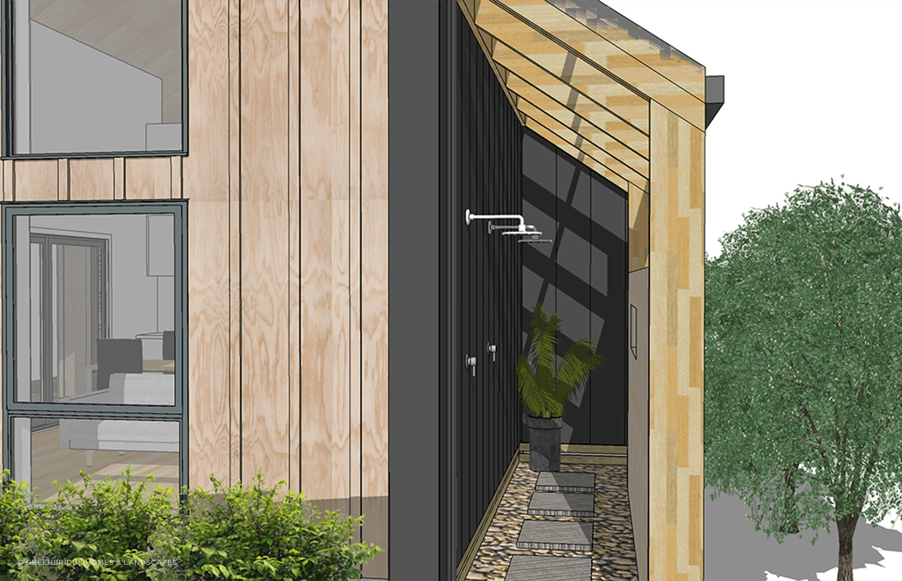 Optional Exterior Shower/Storage Area