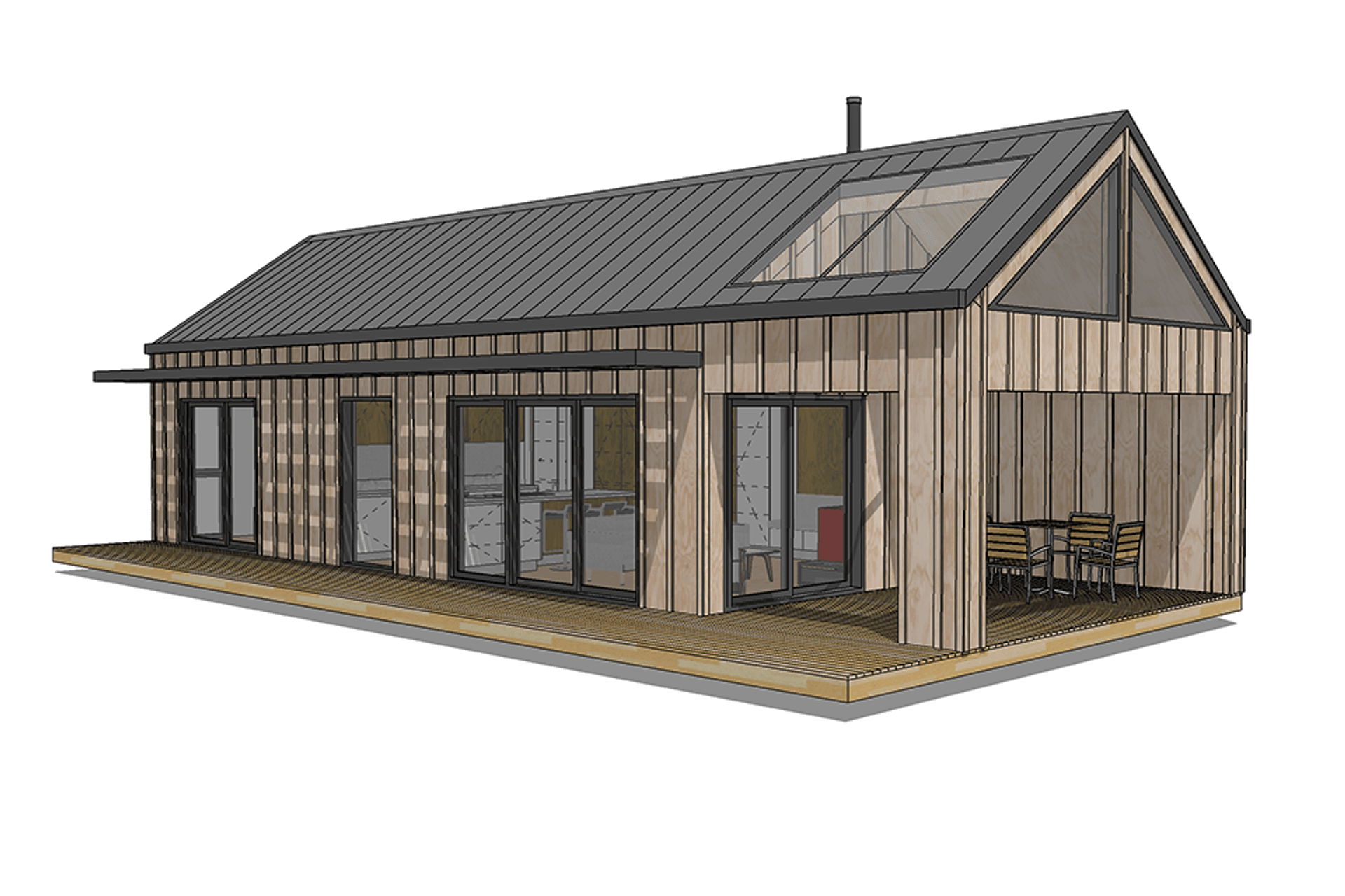 Extended roof and living area