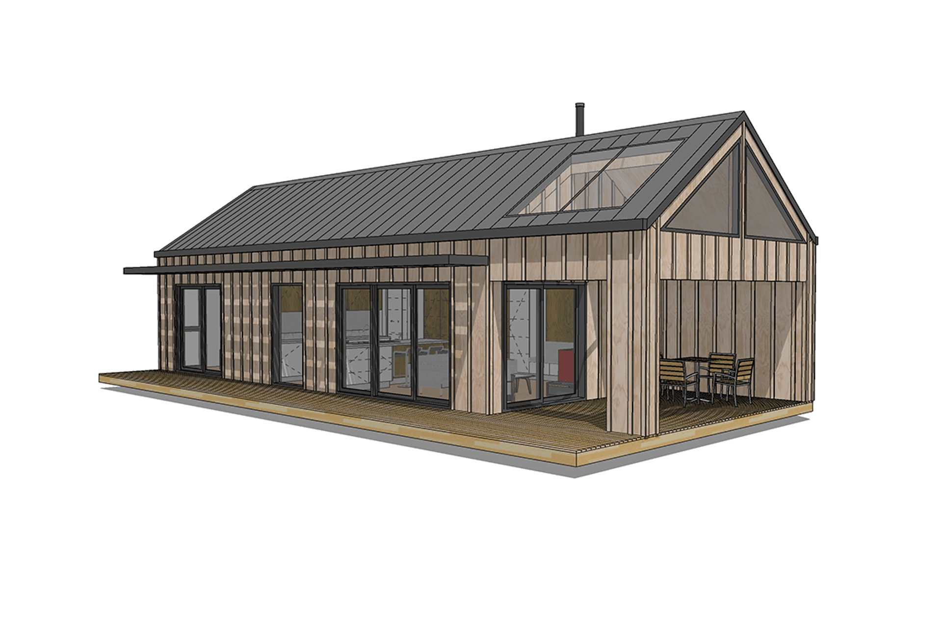 Extended roof and living area