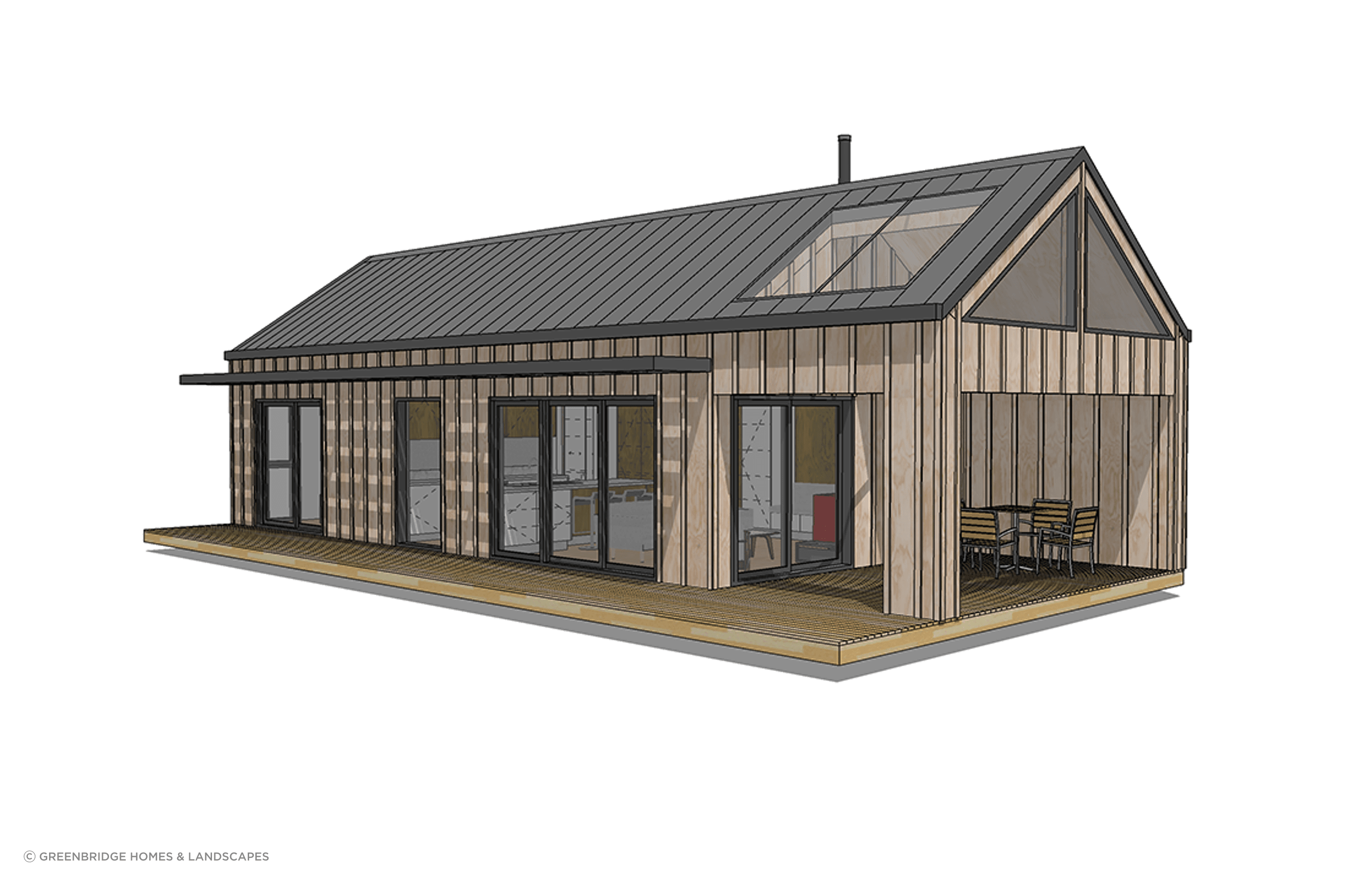 Extended roof and living area