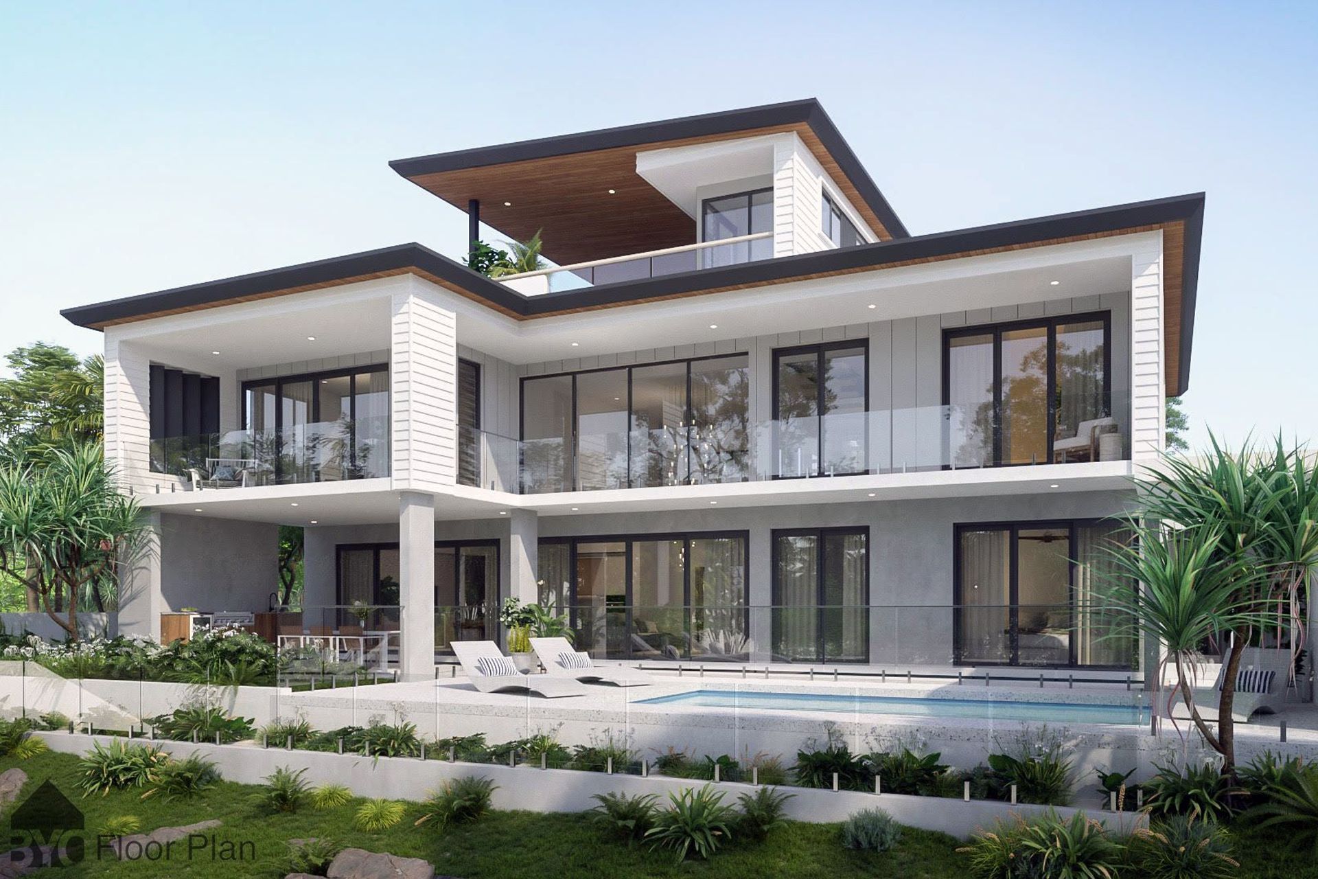 Entertaining space facing the ocean