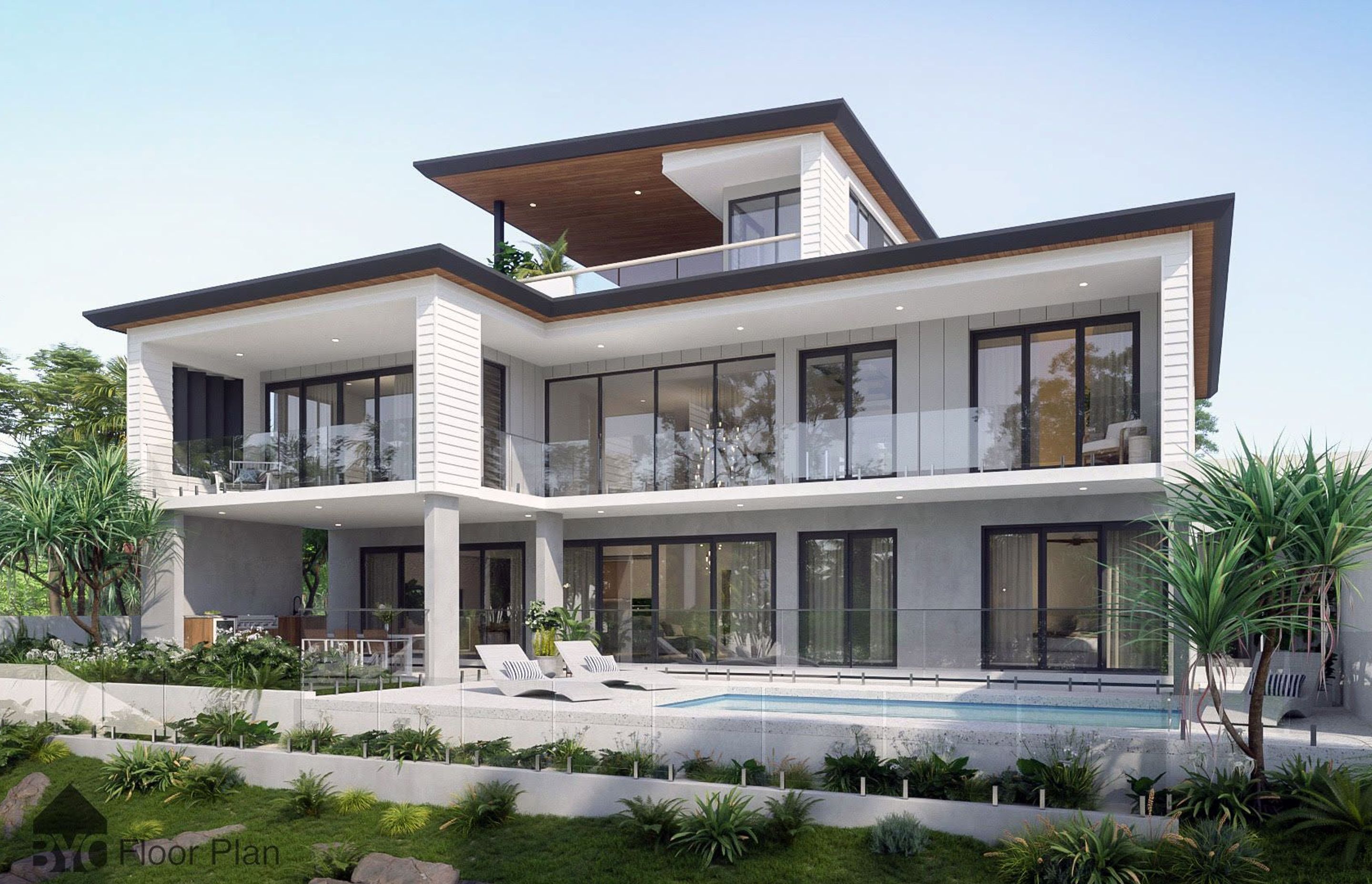 Entertaining space facing the ocean