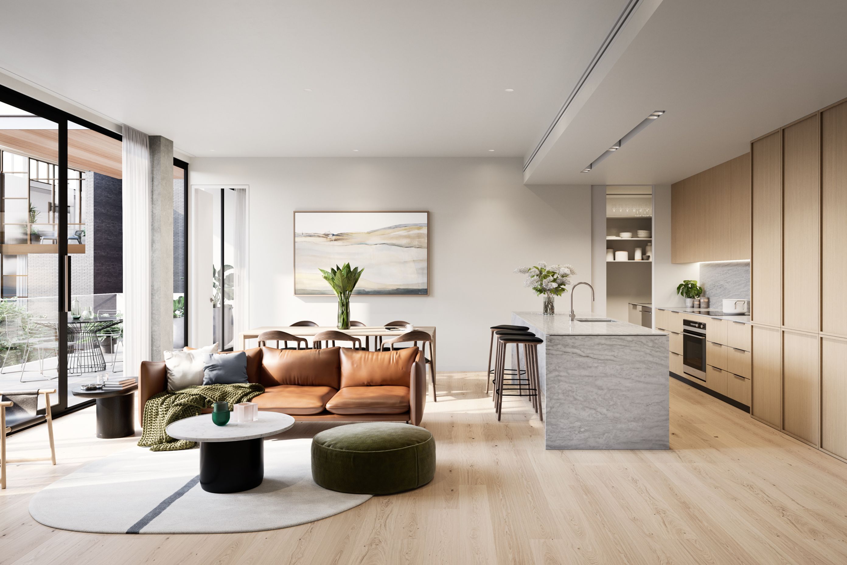 Hills Aparmtents  - Loft Apartment -  Kitchen Living