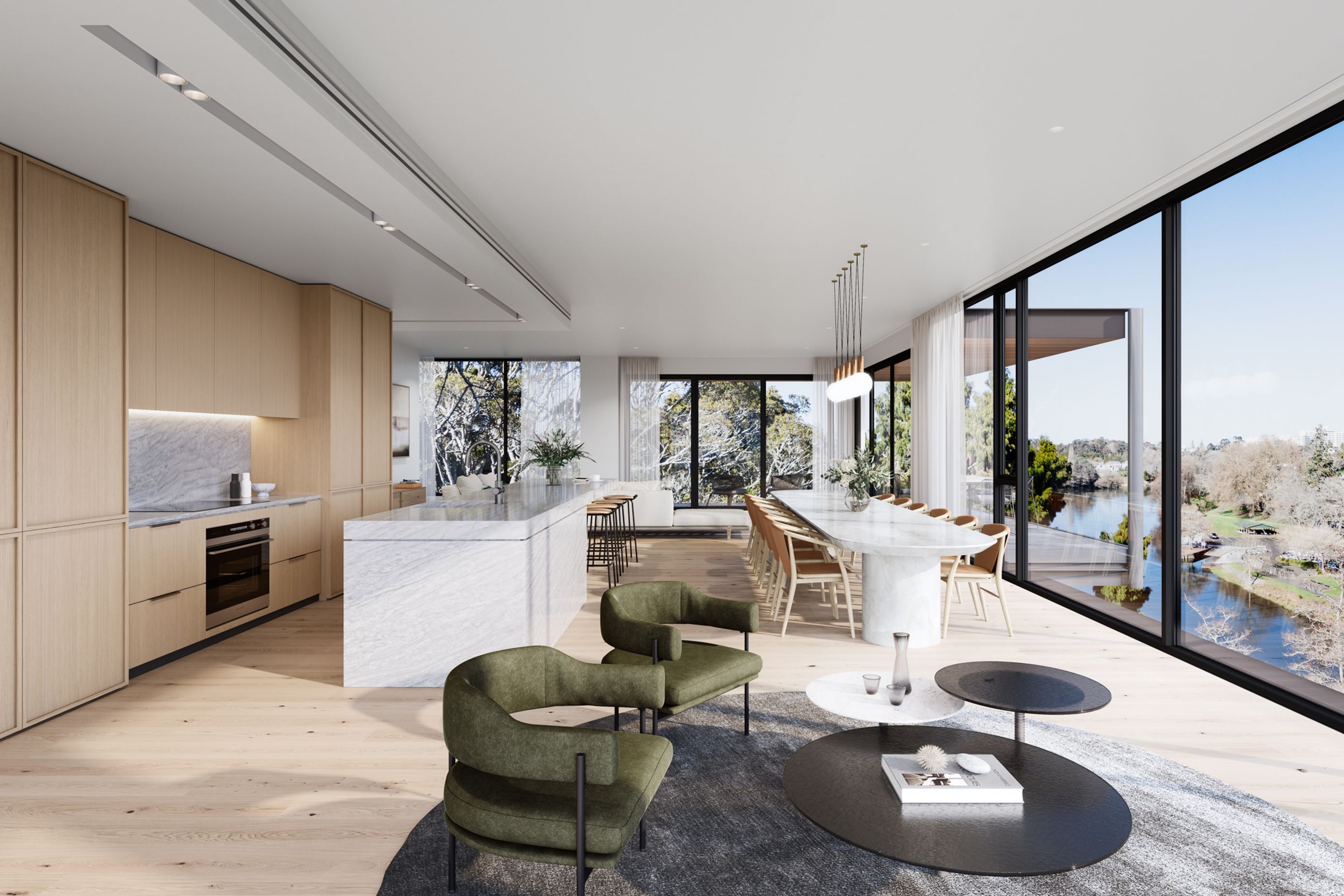 Hills Aparmtents  - Penthouse Apartment -  Kitchen Living Dining