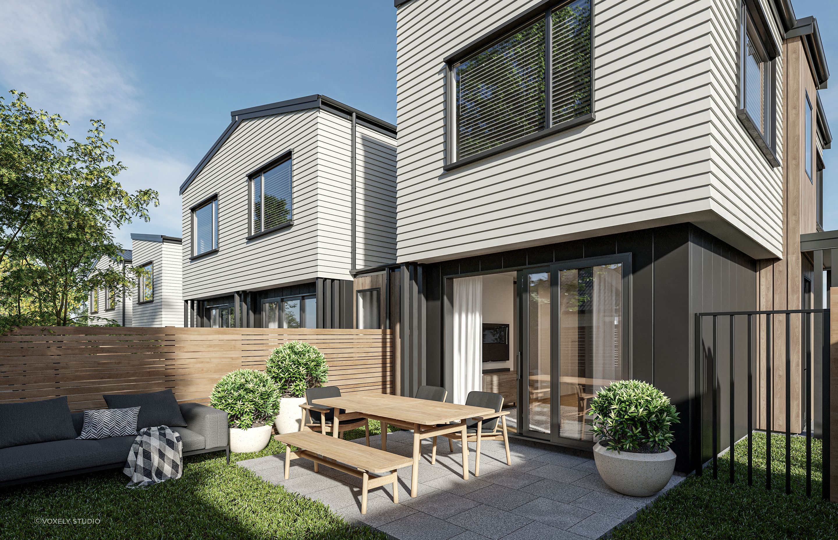 Townhouse Development 3D Render