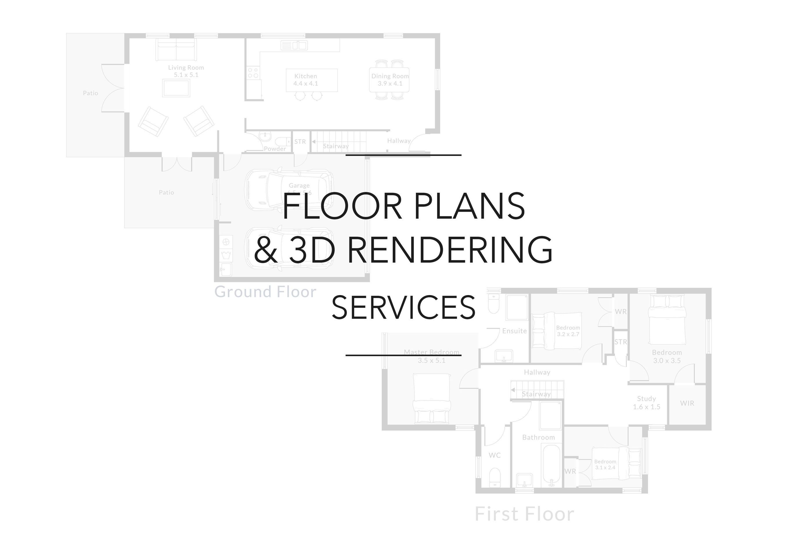 Floor plans &amp; 3D Rendering