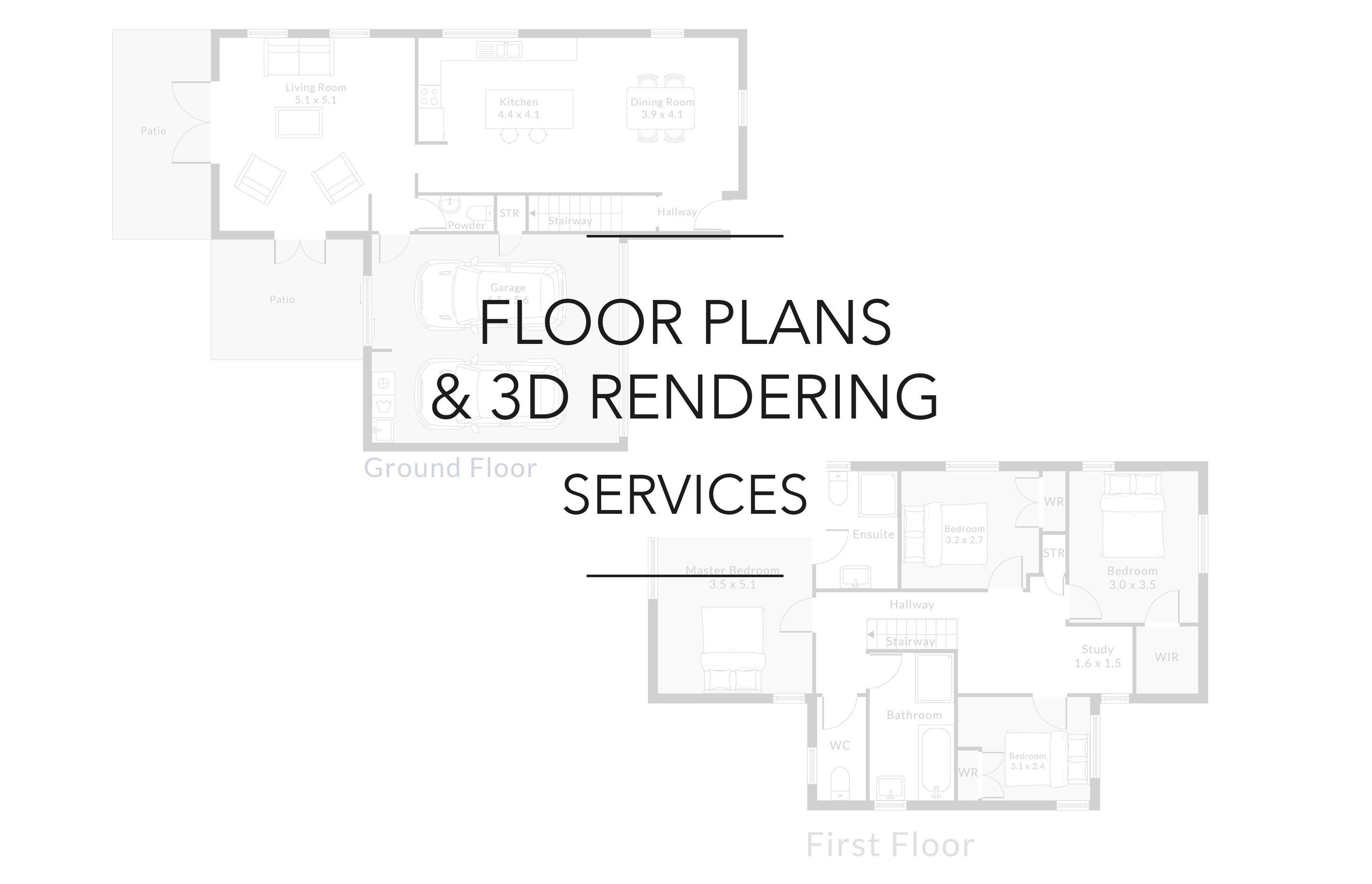 Floor plans &amp; 3D Rendering