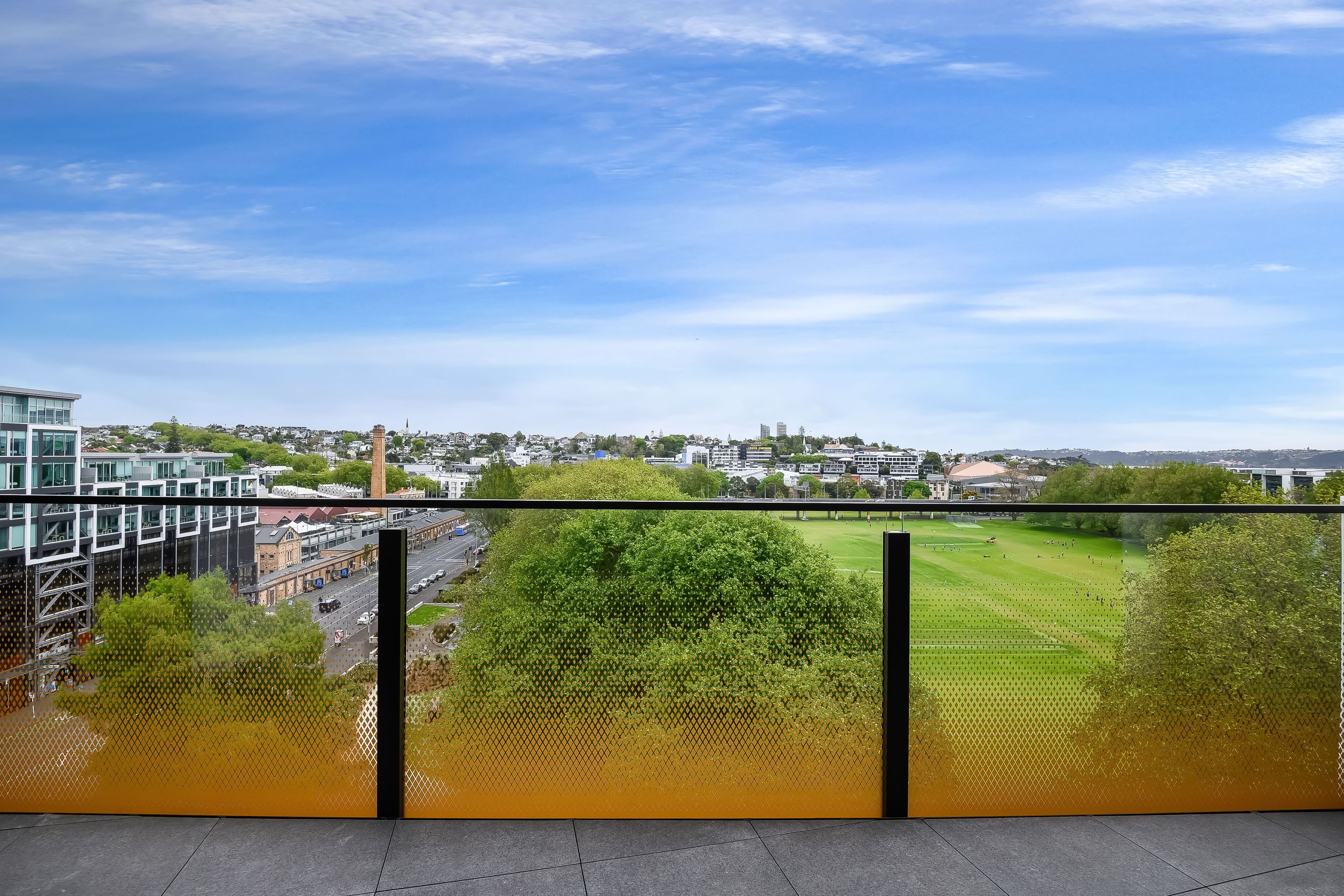 A room with a view: the outlook from the 10th floor apartments is arguably one of the best in the city.