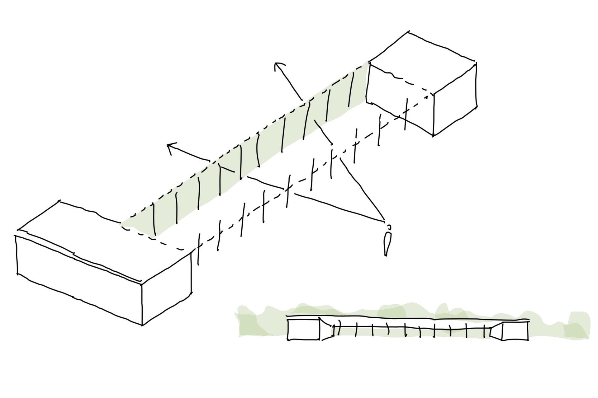 Removal of a wall to reveal landscape.