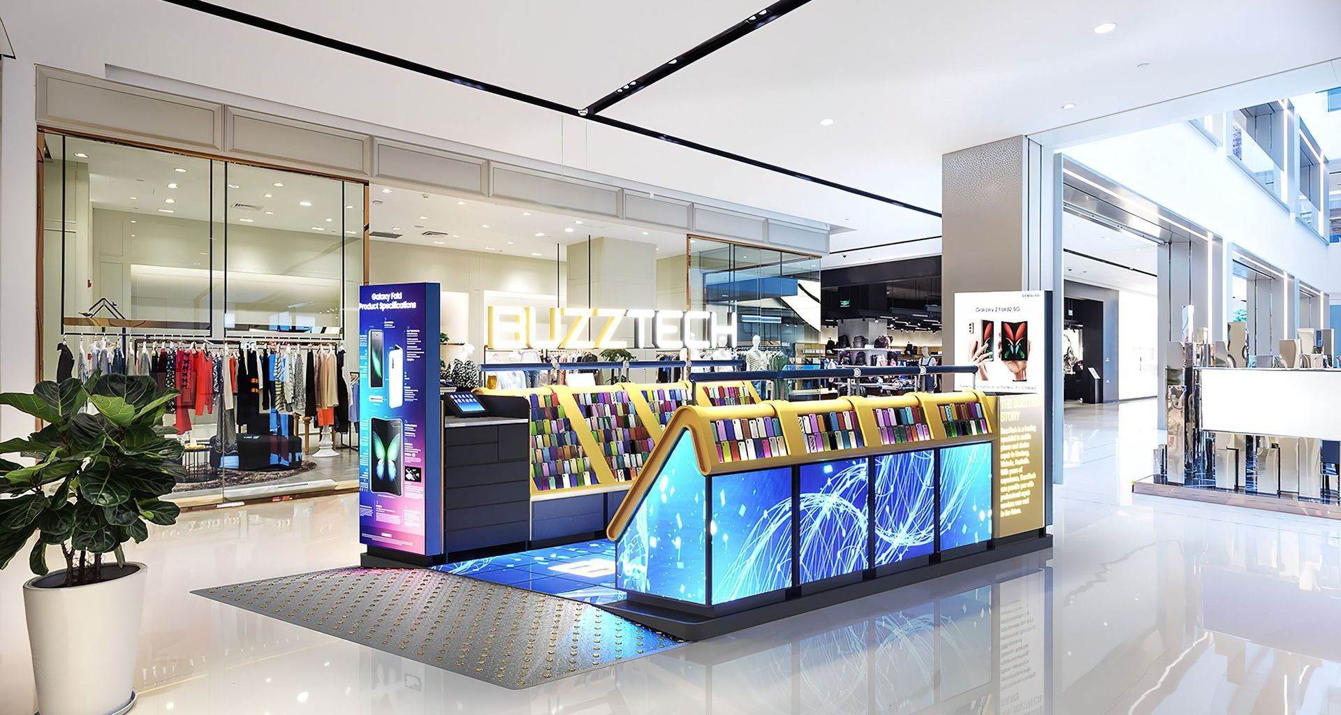 Buzztech, Kiosk Design banner