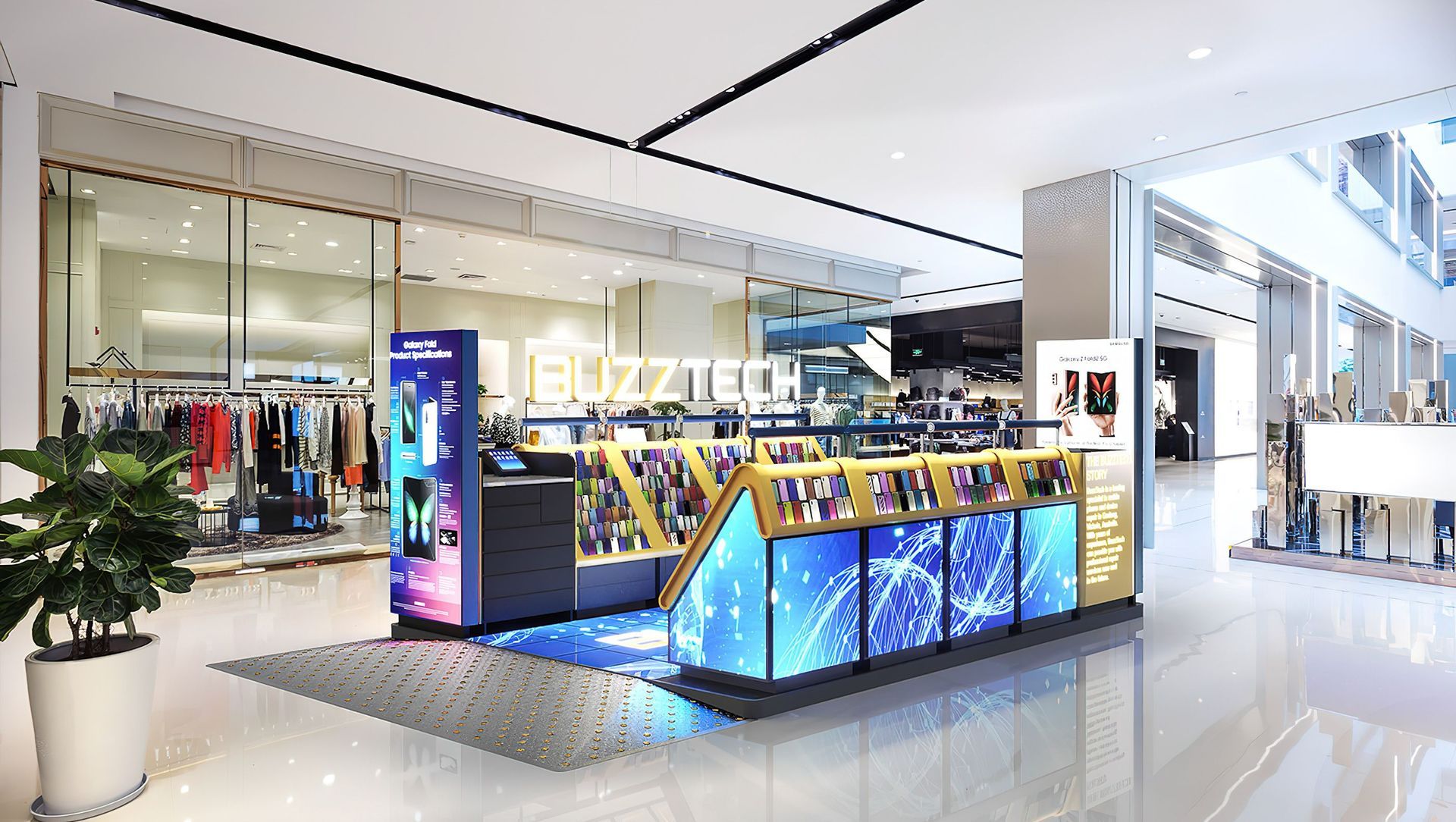 Buzztech, Kiosk Design banner