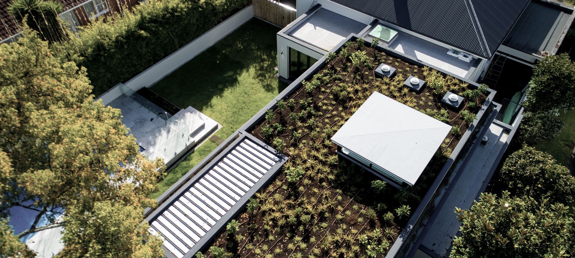 A considerably large green footprint has been left ... on the roof banner