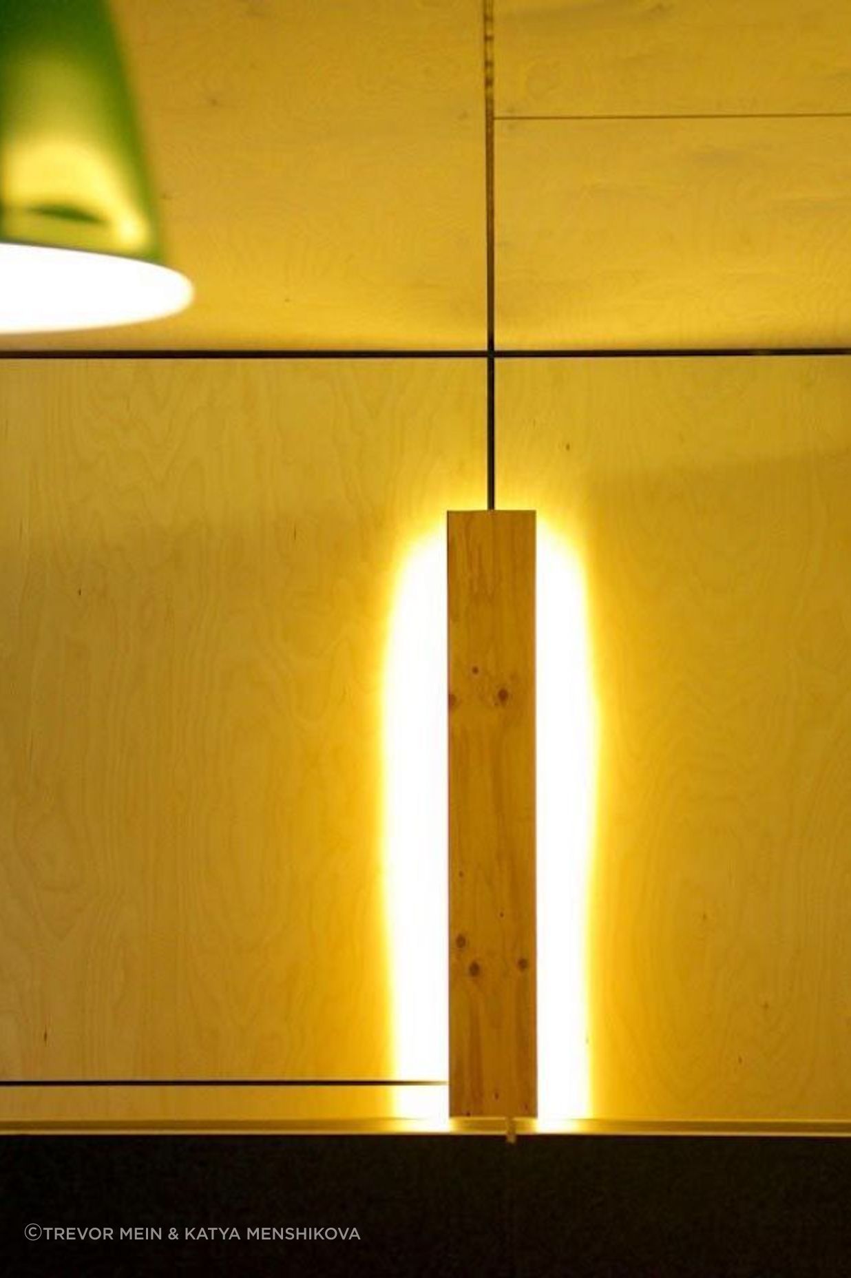 Integrated wall lighting, vintage overhead lights