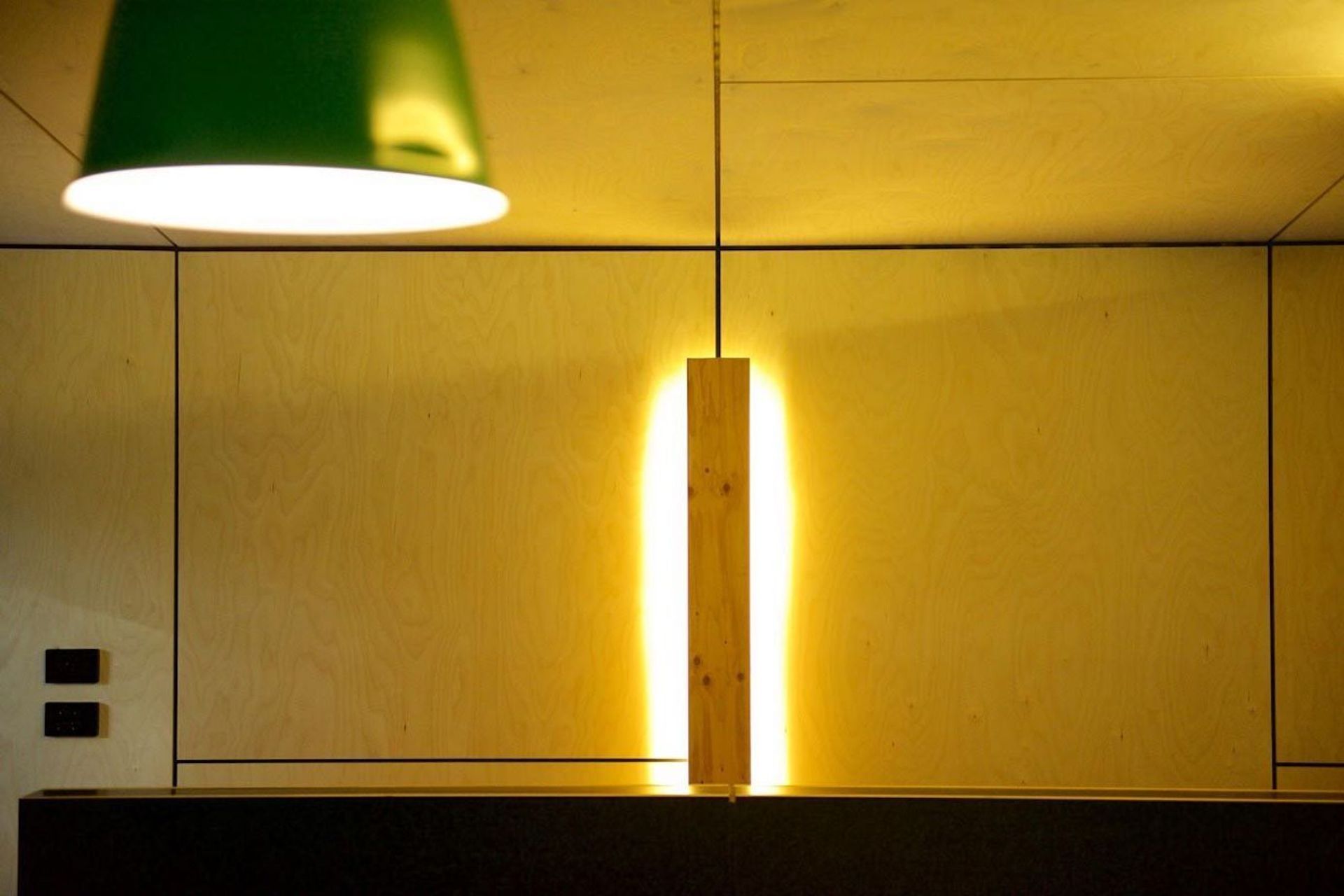 Integrated wall lighting, vintage overhead lights