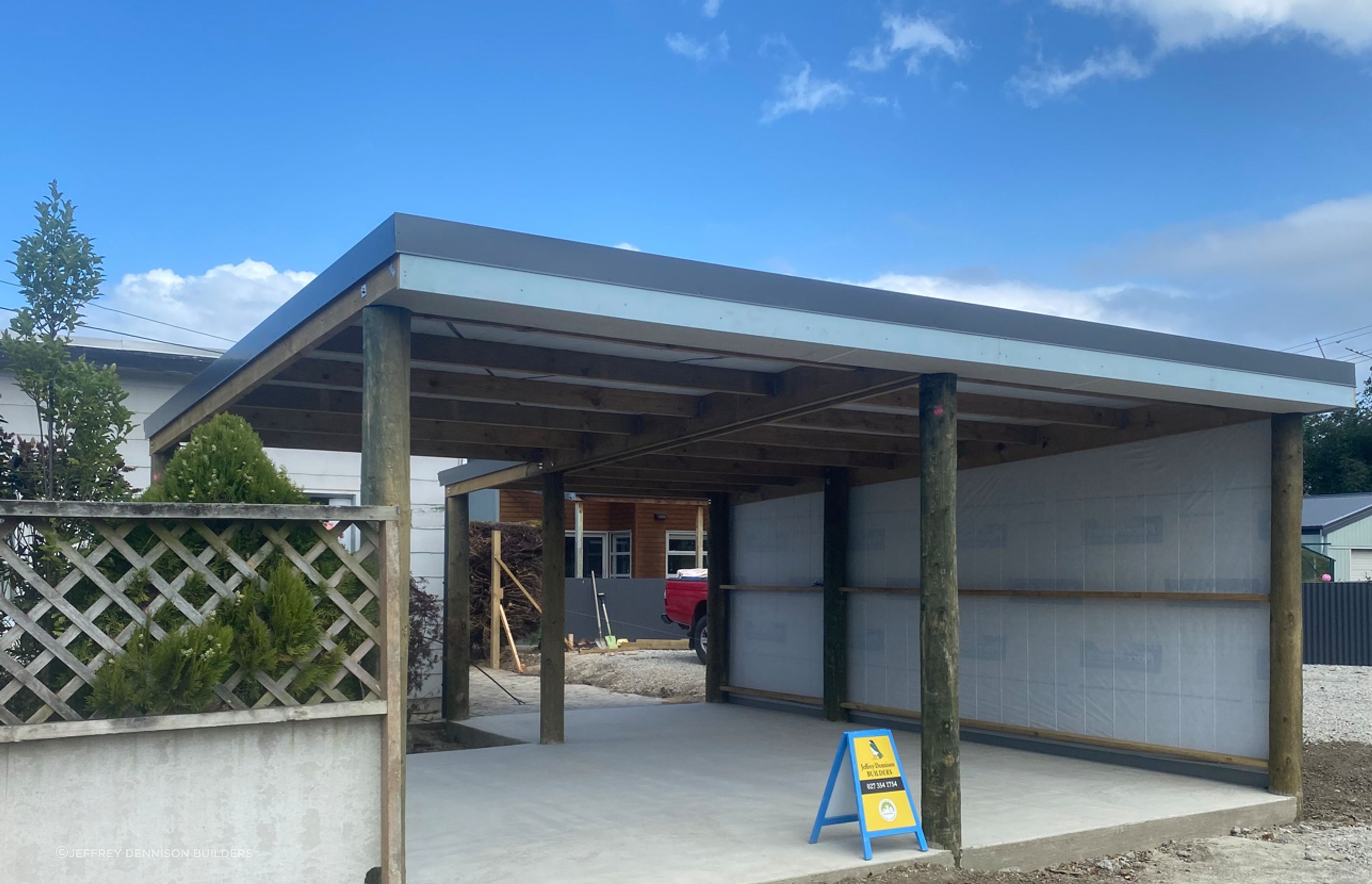 Completion of the double carport