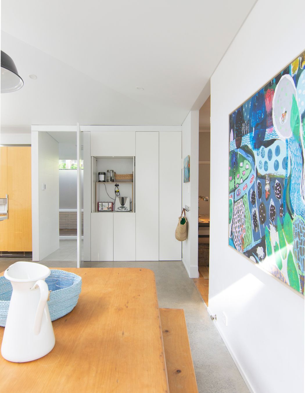 Flushed joinery to create a seamless space between floor and wall finishes.