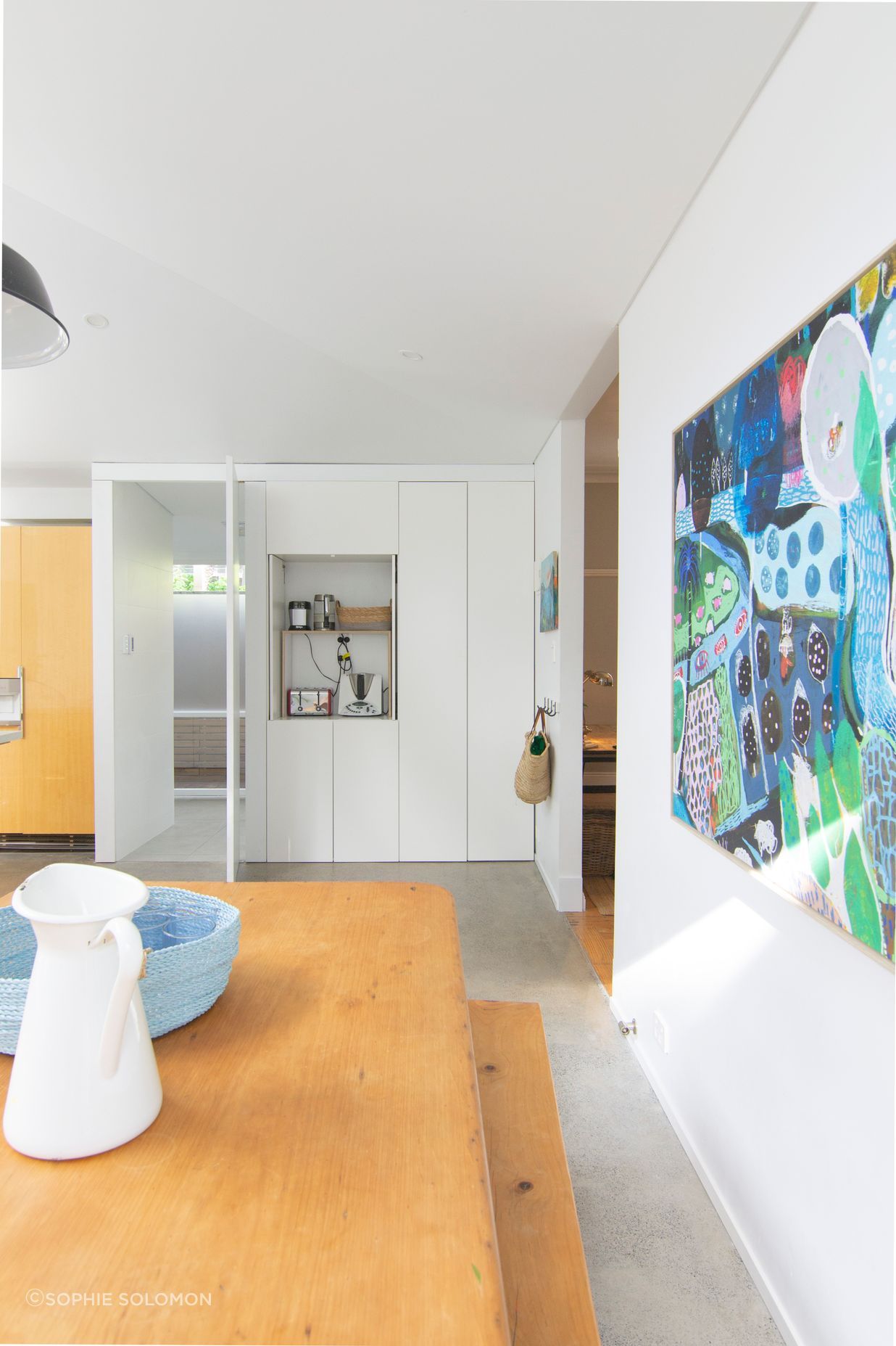 Flushed joinery to create a seamless space between floor and wall finishes.