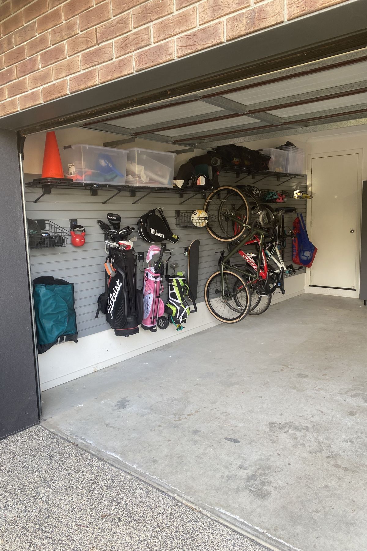 Vertical Bike Storage for the whole families bikes