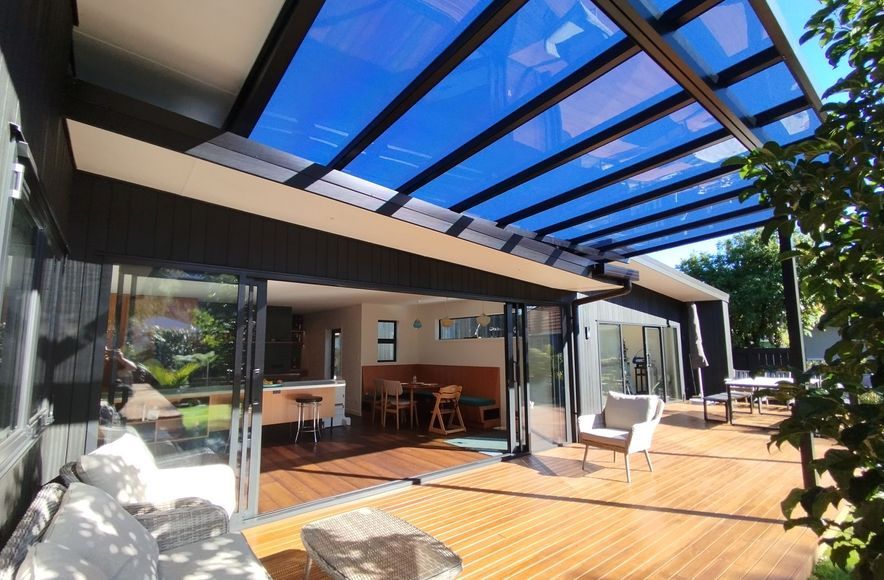 A Stylish Canopy to blend-in with the house