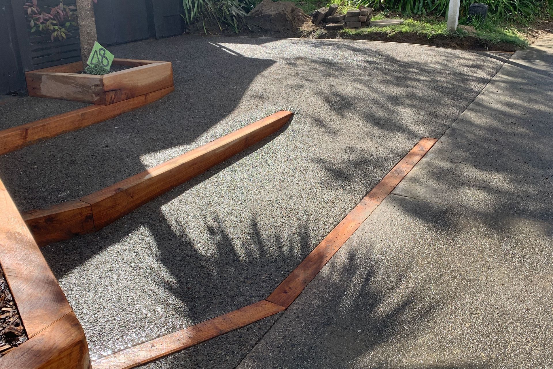 Raumati Beach - Angled Macrocarpa Garden Bed