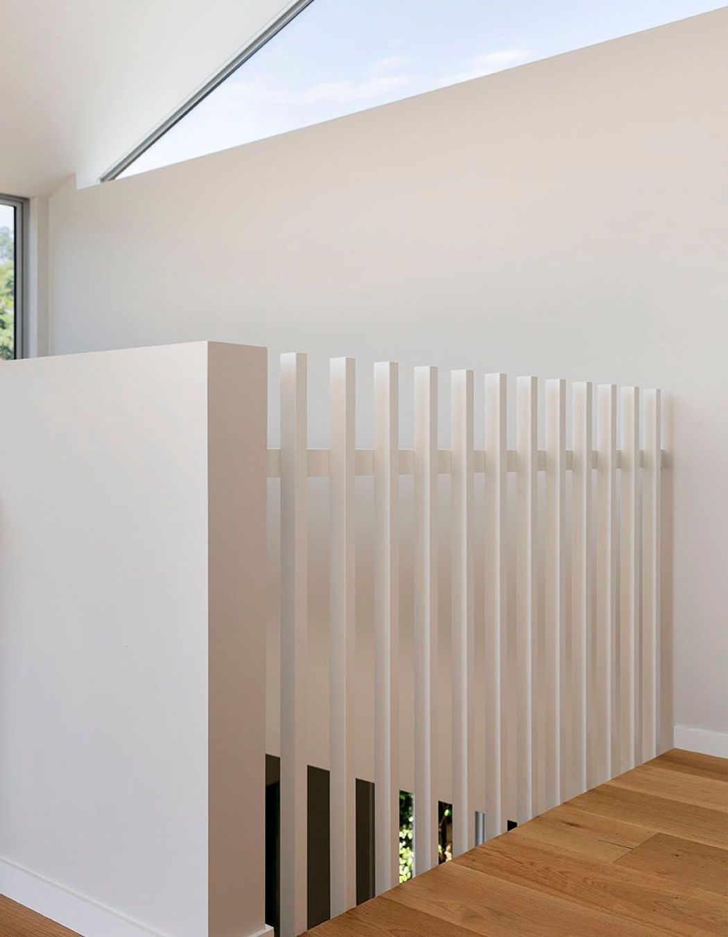 Void space offers light to below and a fun interaction between spaces