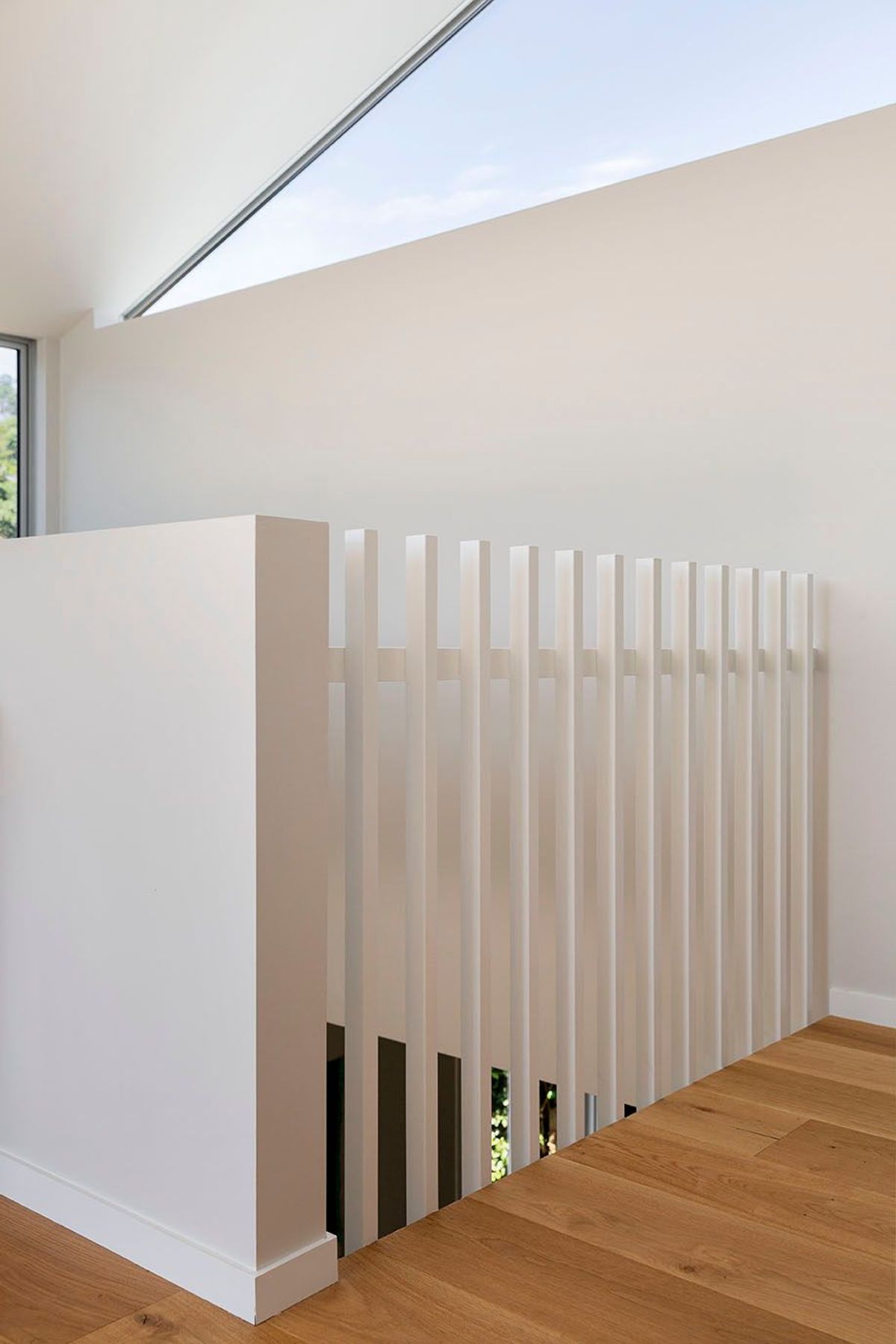 Void space offers light to below and a fun interaction between spaces