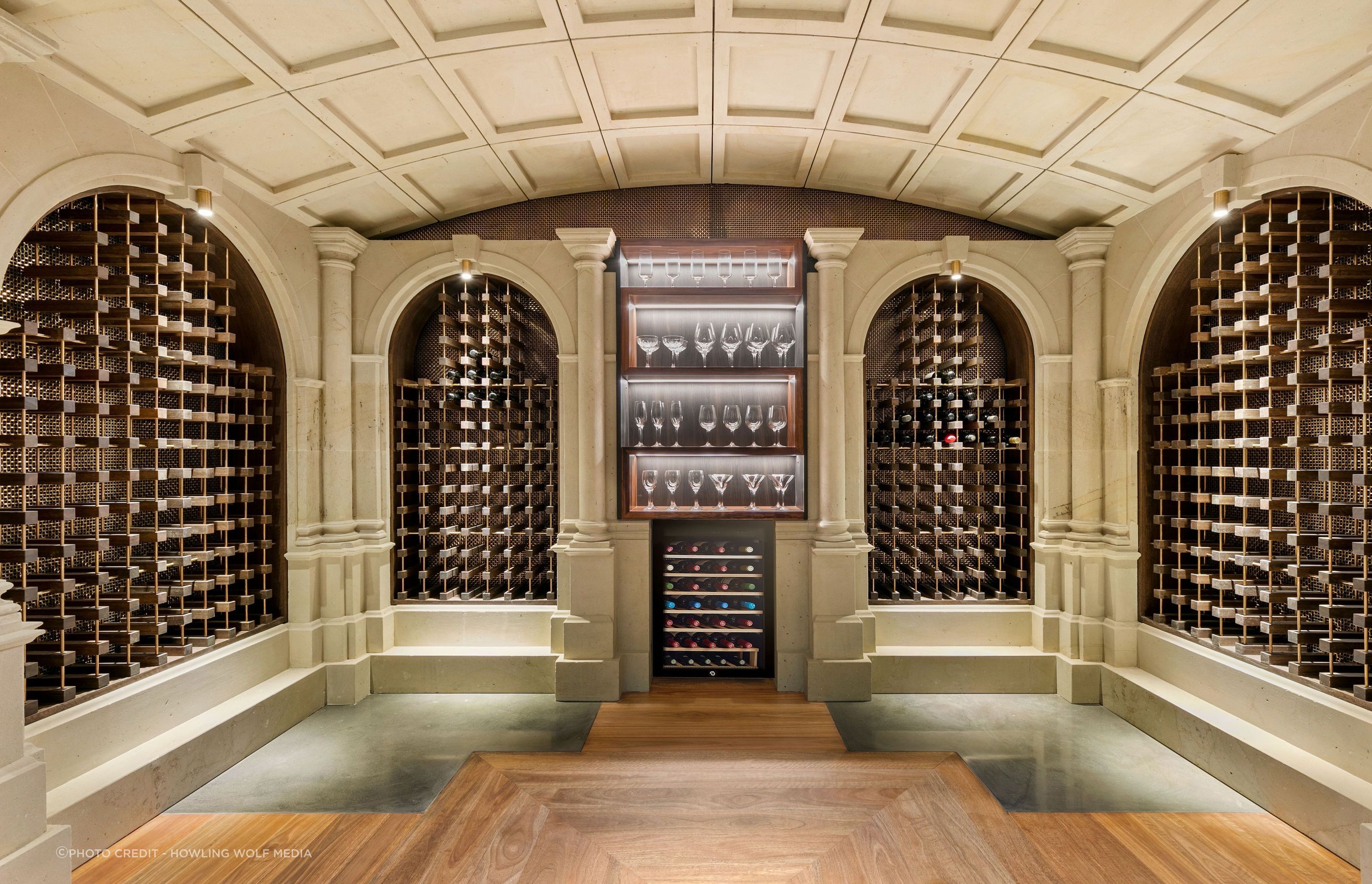 Hinuera Stone wine cellar