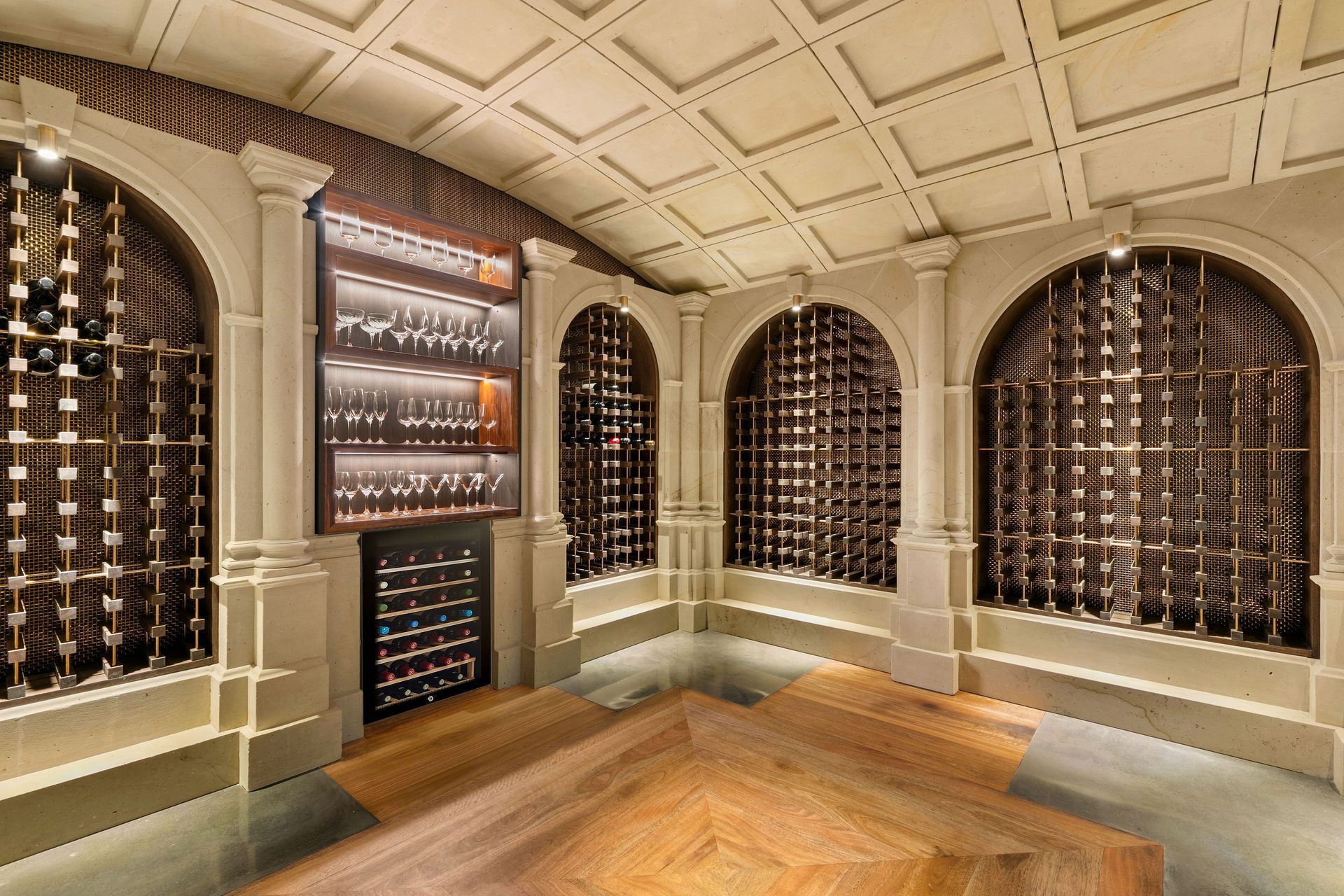 Hinuera Stone wine cellar