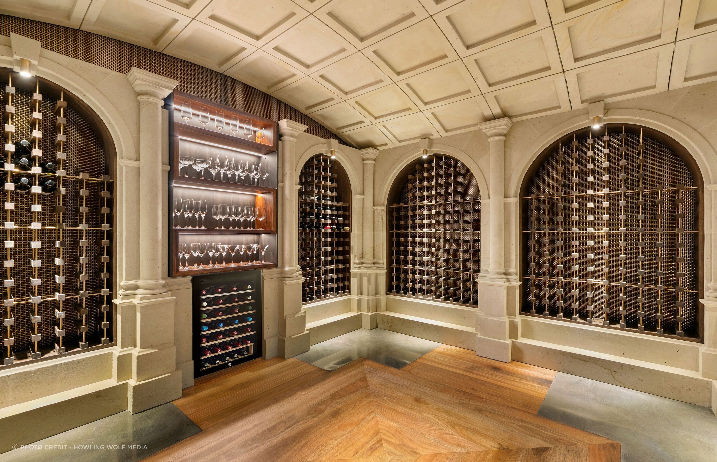 Hinuera Stone wine cellar