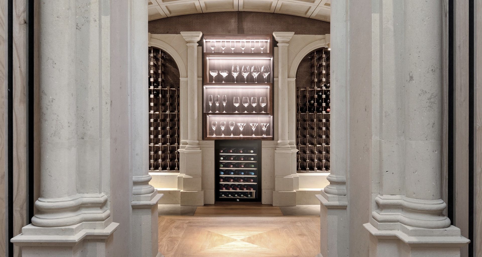 Hinuera Stone wine cellar banner