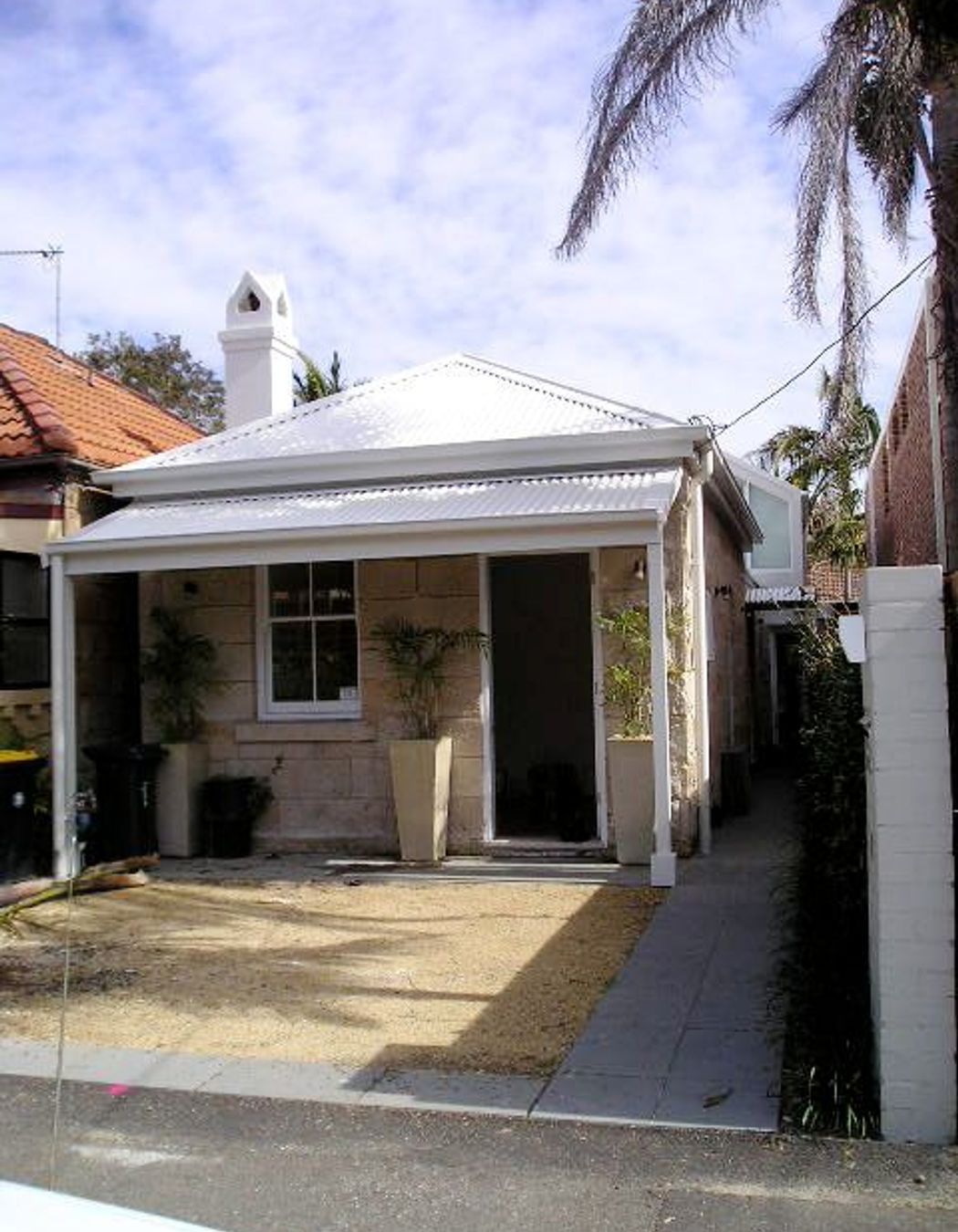heritage stone cottage at front