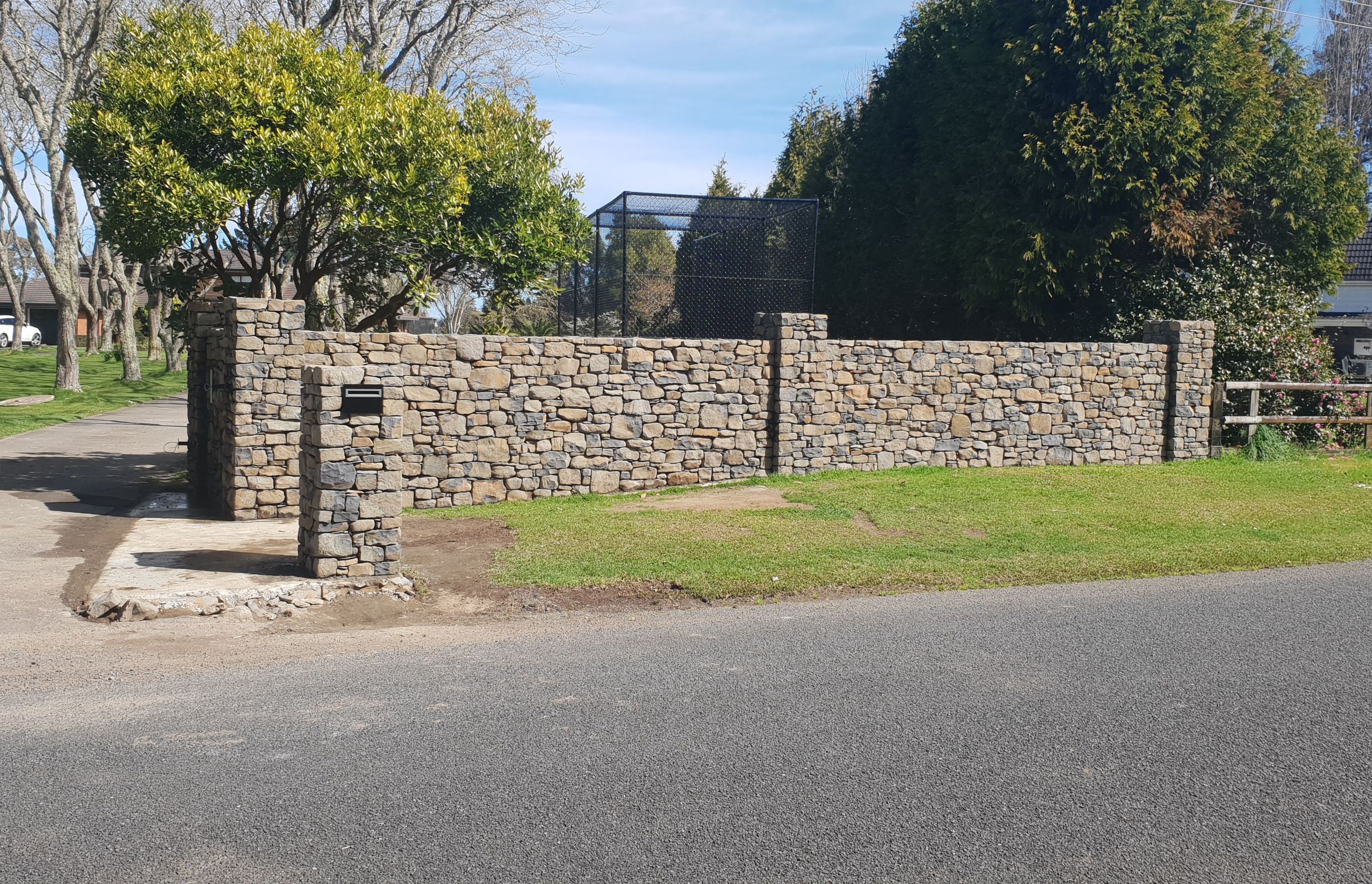 Basalt entrance wall