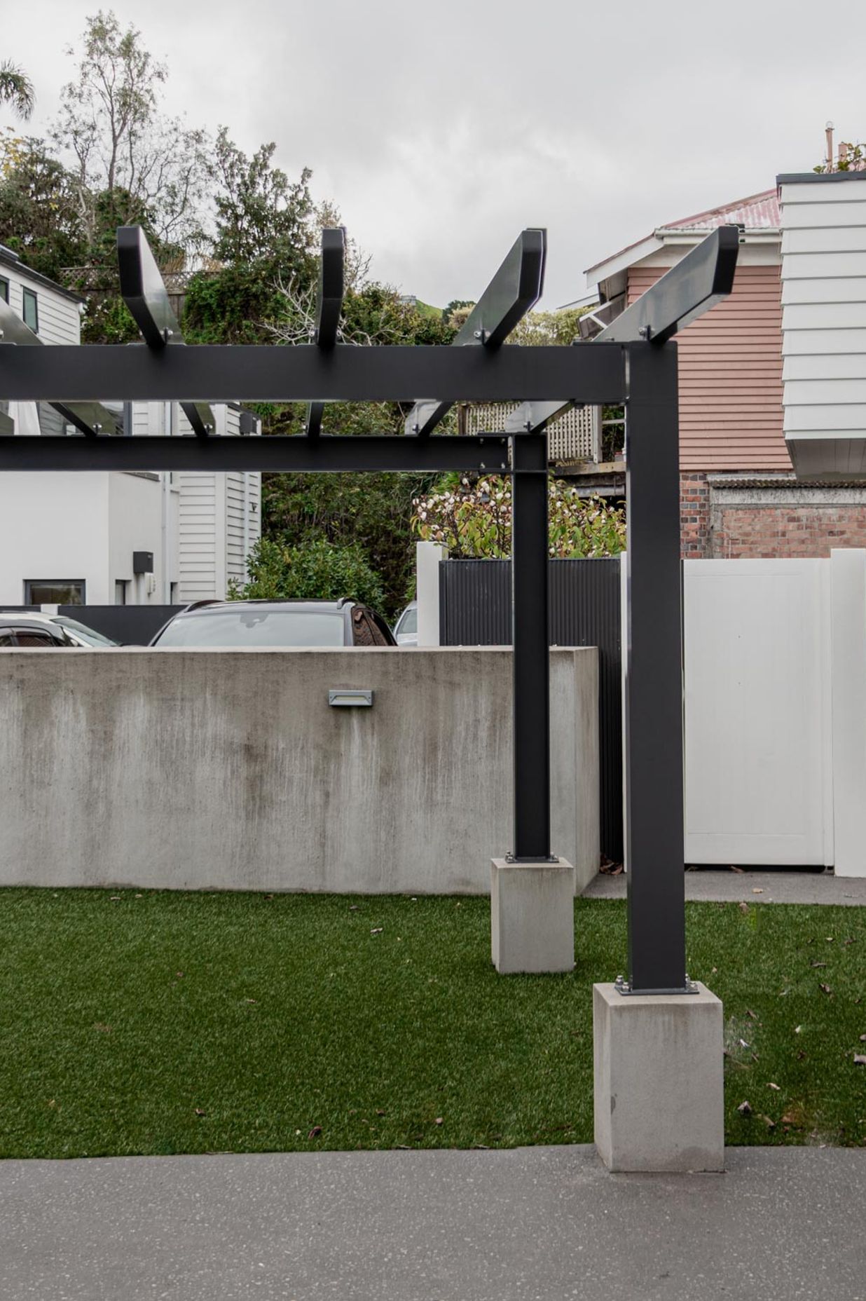 Custom pergola - fabricated for Devonport residential apartments