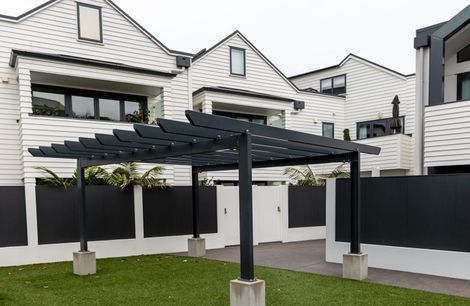 Devonport residential apartments - custom pergola and balustrading