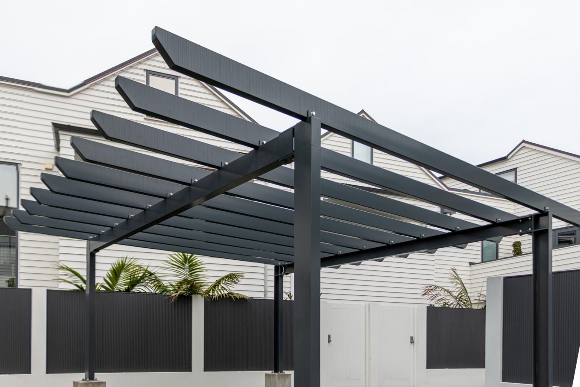 Custom pergola - fabricated for Devonport residential apartments