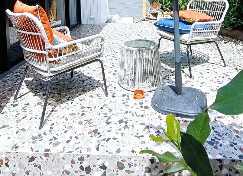 Damn Good Tiling - Patio Tiling terrazzo stone