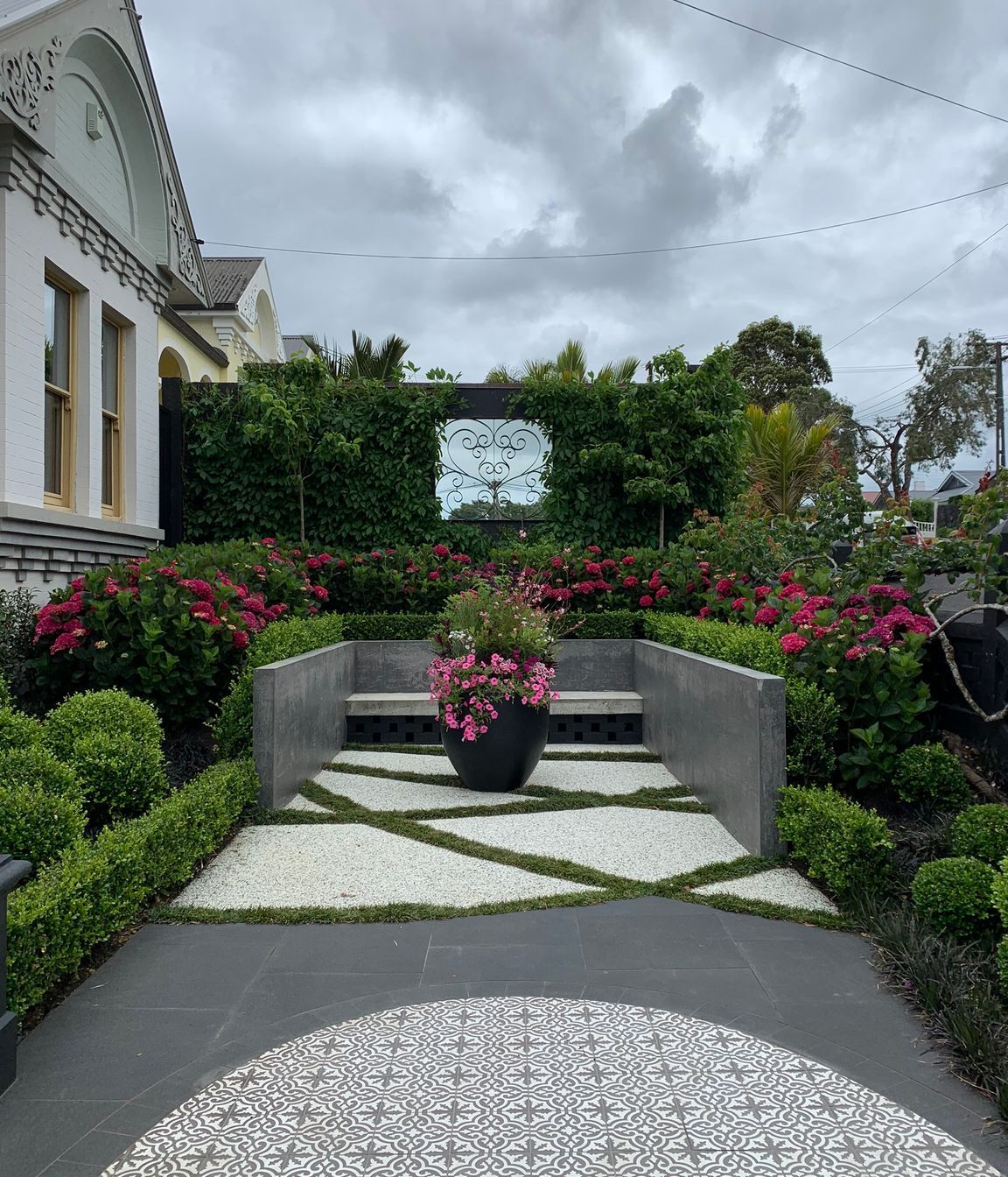 Classical and contemporary courtyard, Mt Eden