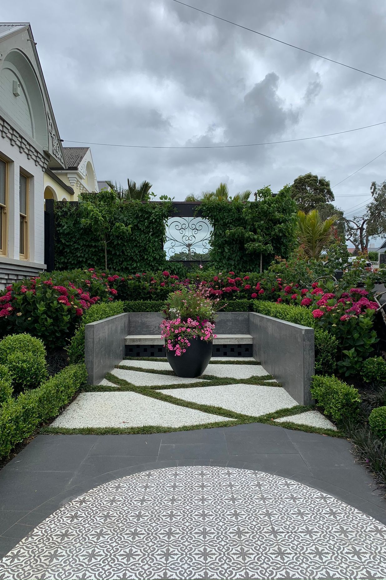 Classical and contemporary courtyard, Mt Eden