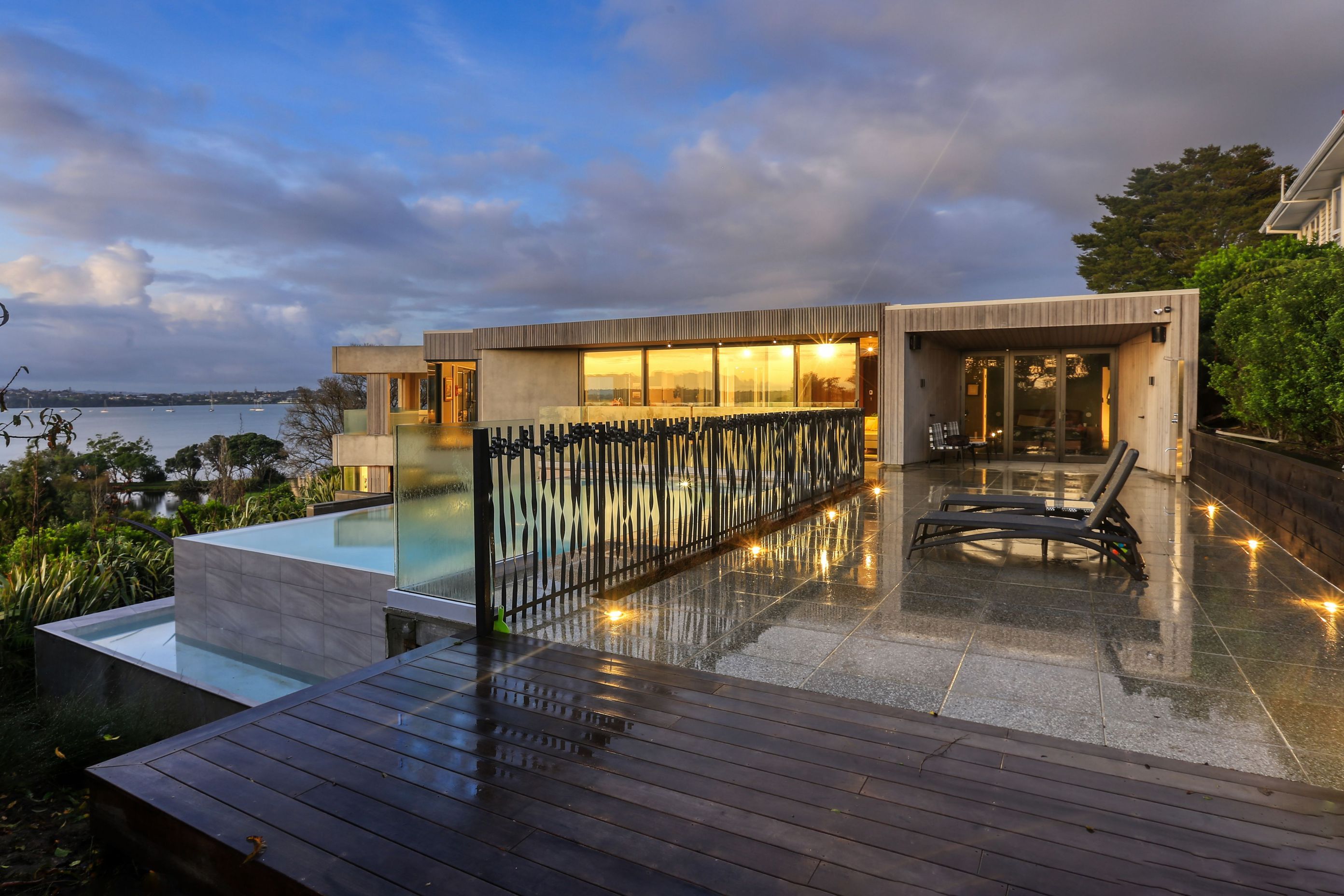 Living area access to pool