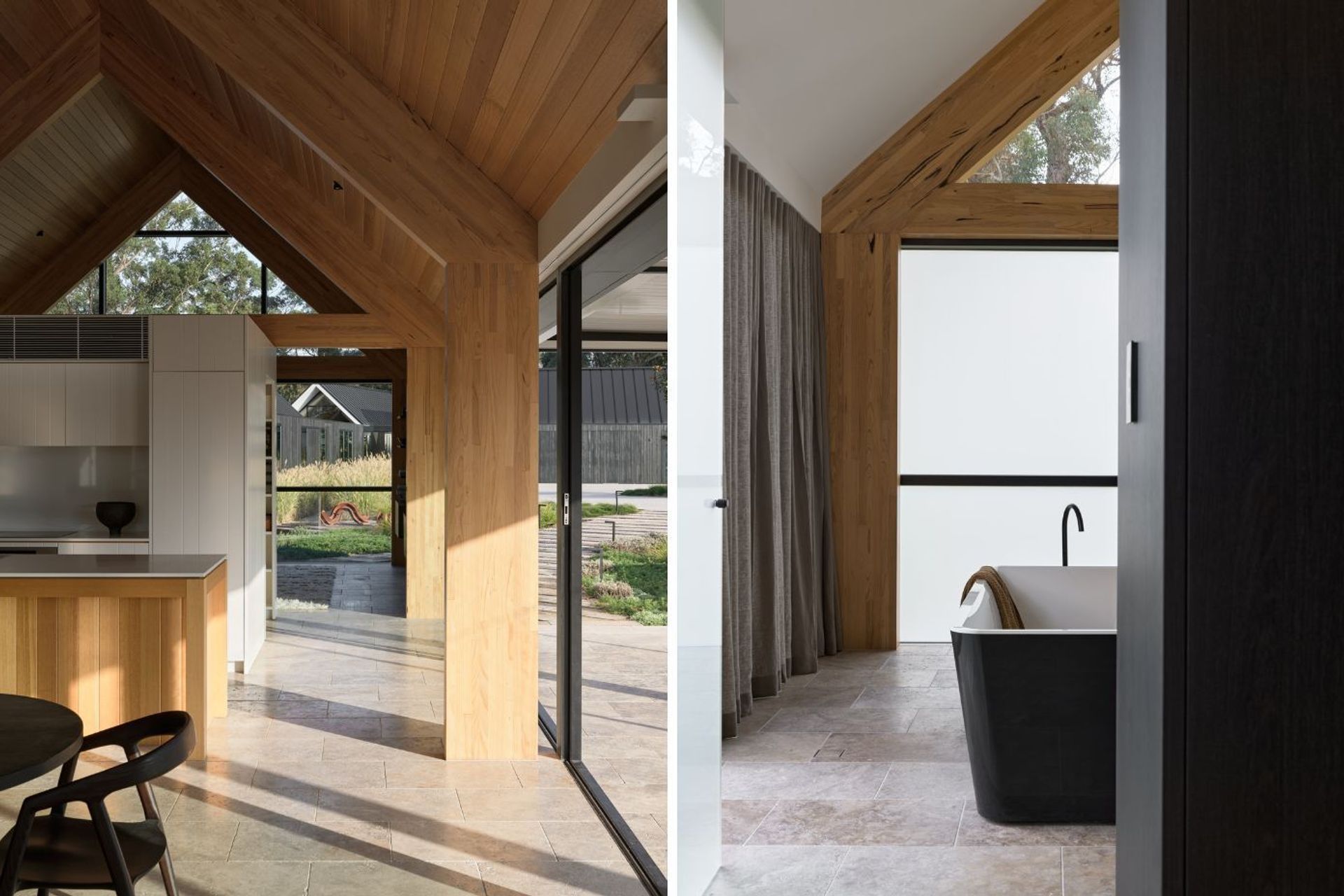 Silver Ash Premium Travertine Tumbled | Mallinger Constructions | Andrew Donaldson Architecture & Design | Crystal Pools | Rolling Stone Landscapes