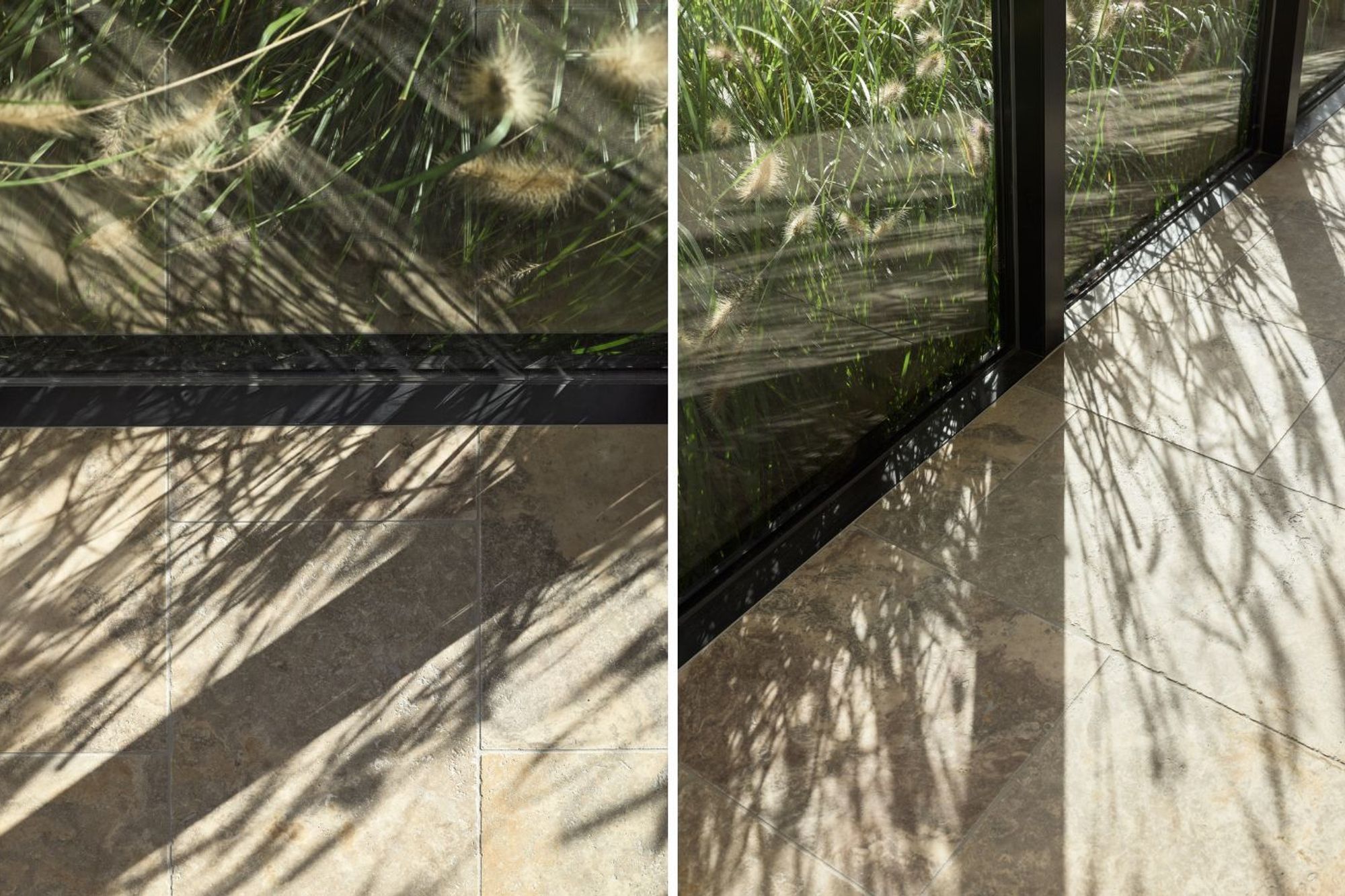 Silver Ash Premium Travertine Tumbled | Mallinger Constructions | Andrew Donaldson Architecture &amp; Design | Crystal Pools | Rolling Stone Landscapes