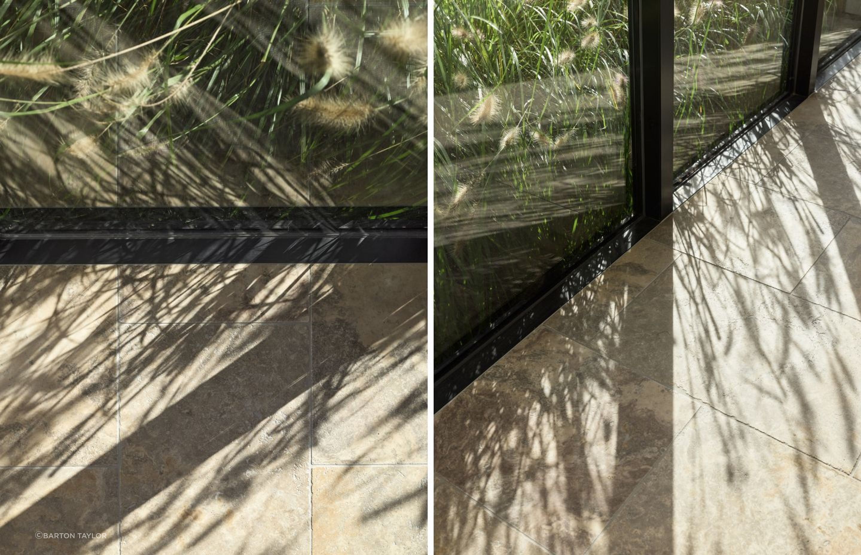 Silver Ash Premium Travertine Tumbled | Mallinger Constructions | Andrew Donaldson Architecture &amp; Design | Crystal Pools | Rolling Stone Landscapes