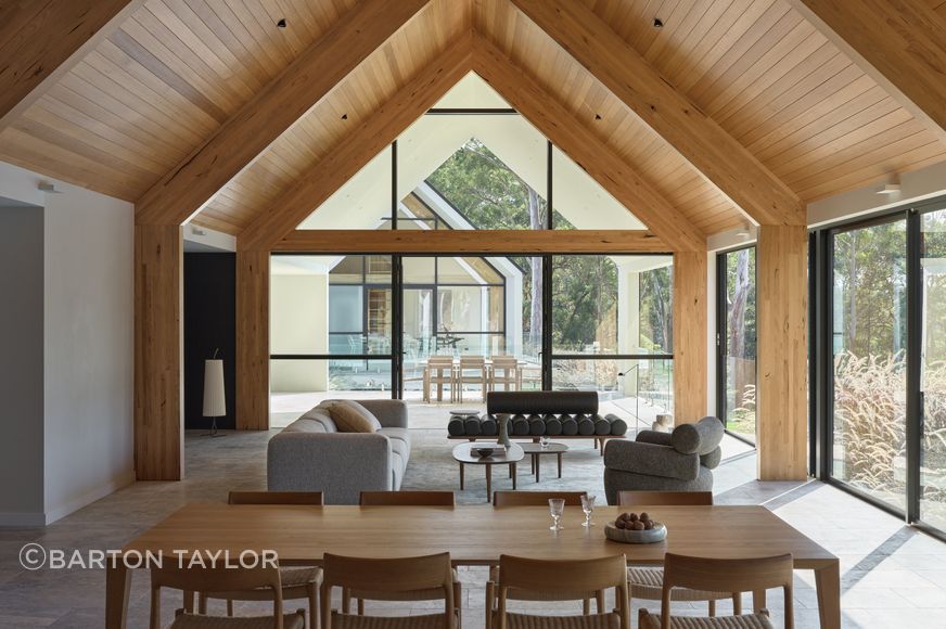 Silver Ash Premium Travertine Tumbled | Mallinger Constructions | Andrew Donaldson Architecture &amp; Design | Crystal Pools | Rolling Stone Landscapes