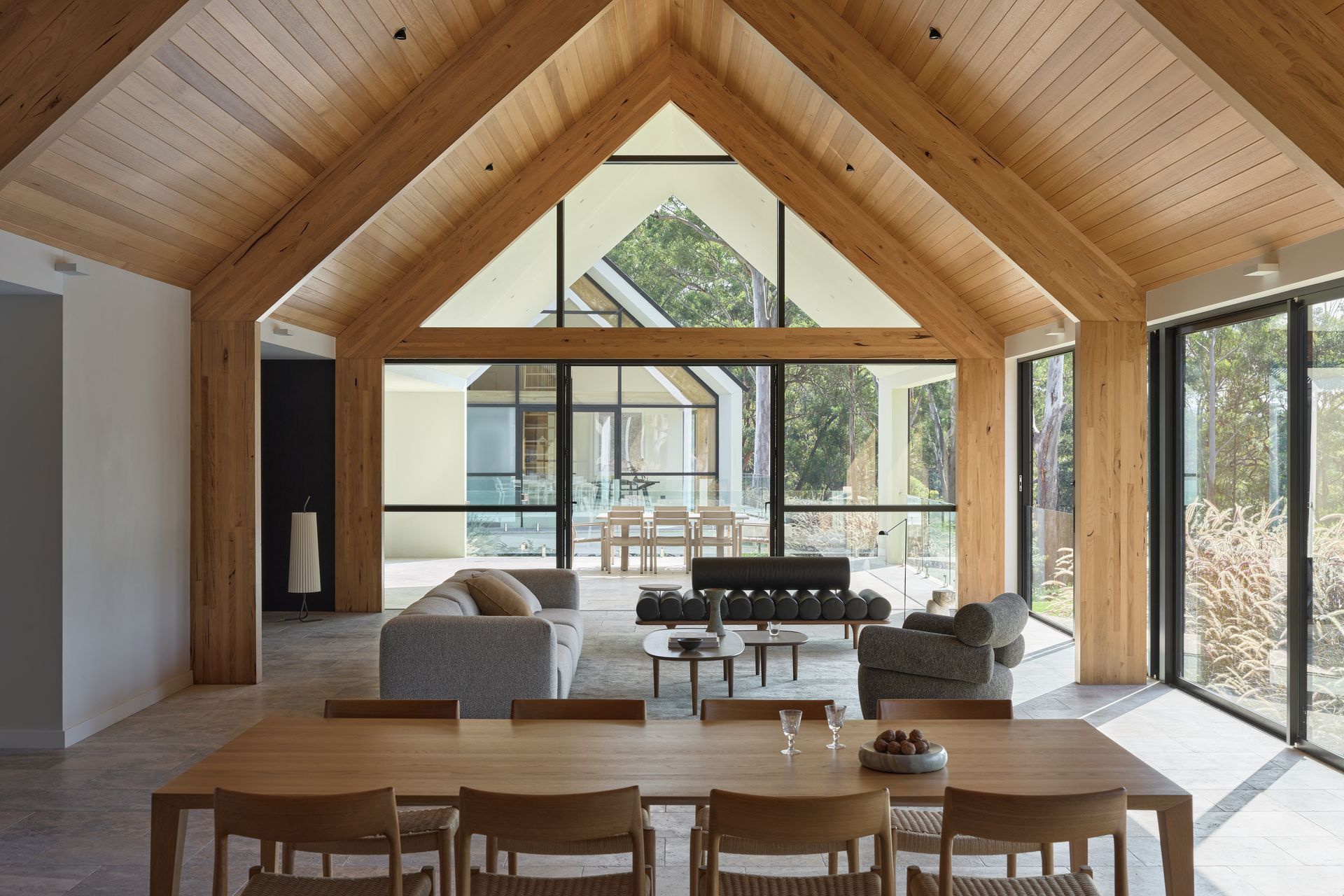 Silver Ash Premium Travertine Tumbled | Mallinger Constructions | Andrew Donaldson Architecture & Design | Crystal Pools | Rolling Stone Landscapes