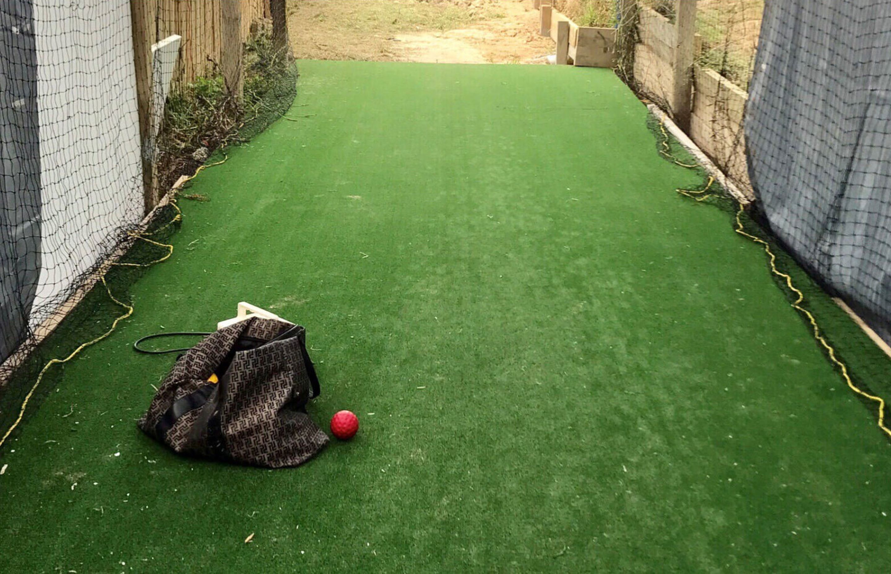 A cricket practice facility on home turf