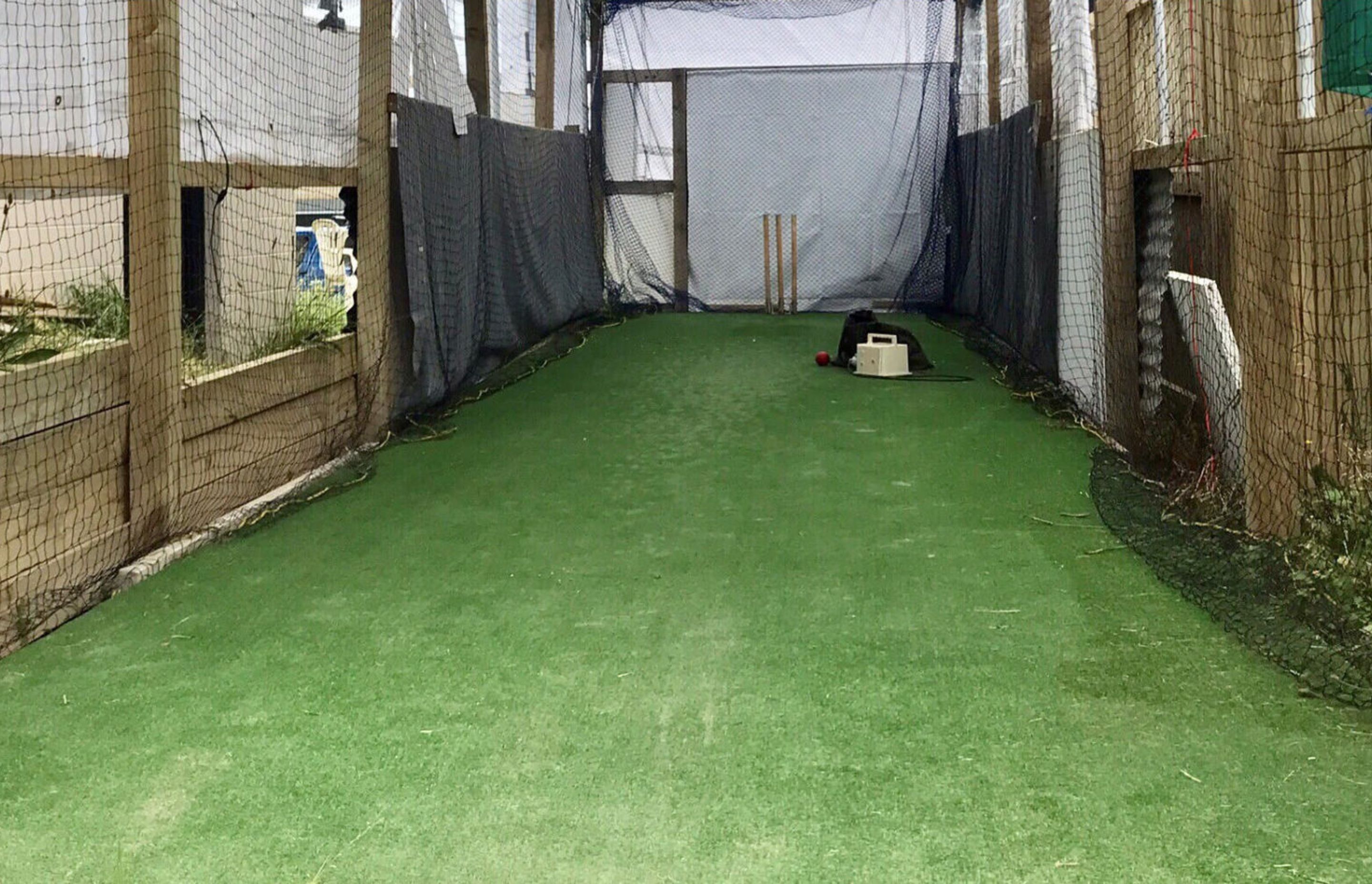 A cricket practice facility on home turf