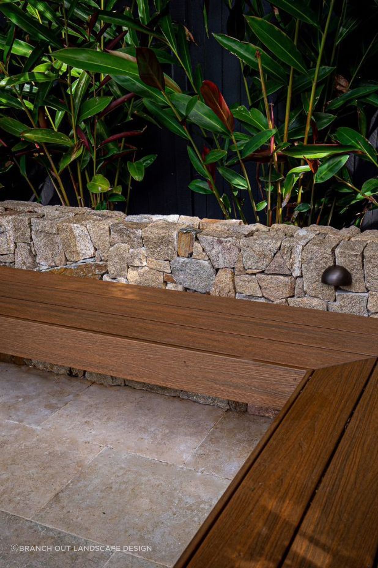 Cotswold Wall Cladding | Classic Travertine | Branch Out Landscape Design | Outdoor Residential