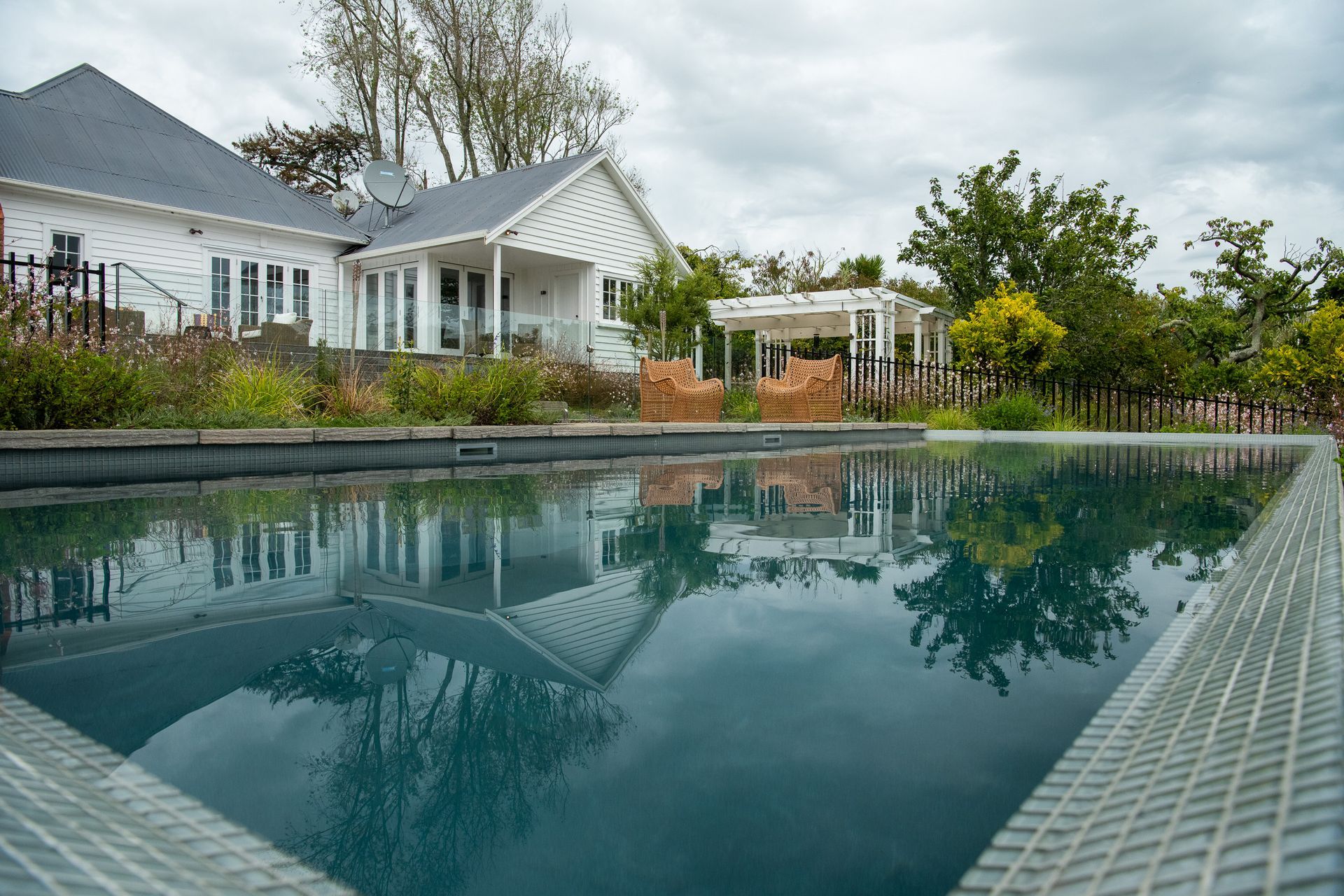 A cleverly designed pool and garden to meet the owners design requirements