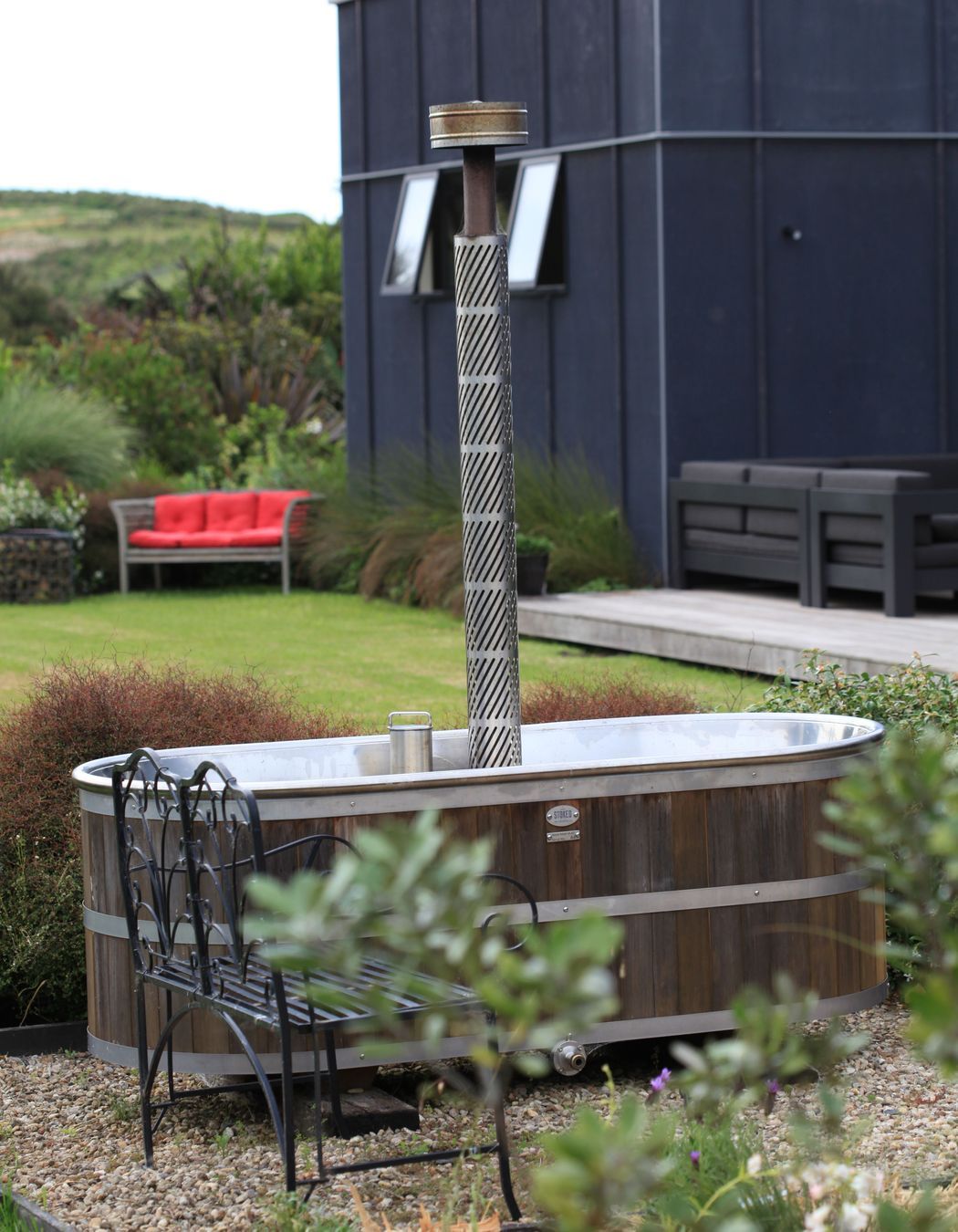 Outdoor bath by Stoked Stainless