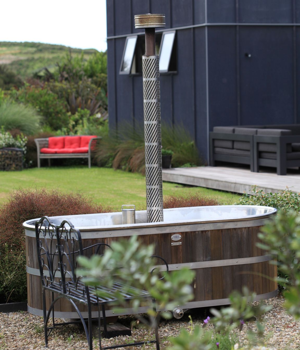 Outdoor bath by Stoked Stainless